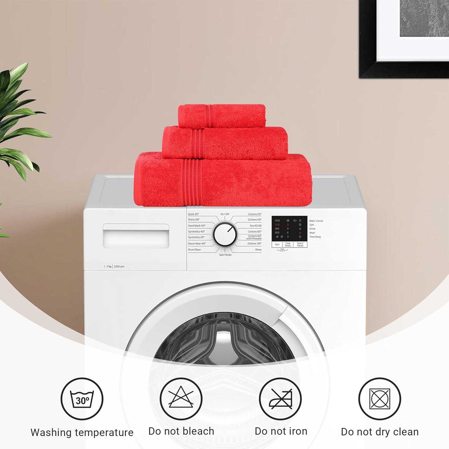 Superior Heritage Certified Egyptian Cotton Plush Absorbent Luxury Bath Towel (Set of 2)