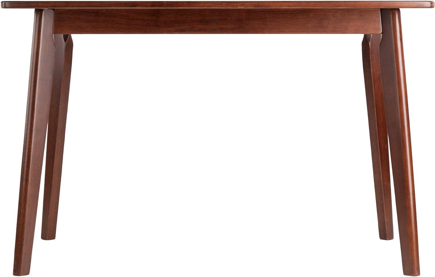 Shaye Dining Table Walnut - Winsome: Solid Wood, Tapered Legs, Contemporary Style, Seats 4