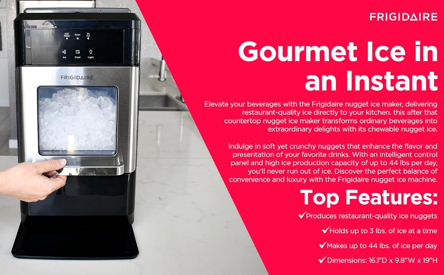 Frigidaire Frigidaire Nugget Ice Maker, 44 lbs. per day, Self-Cleaning Function