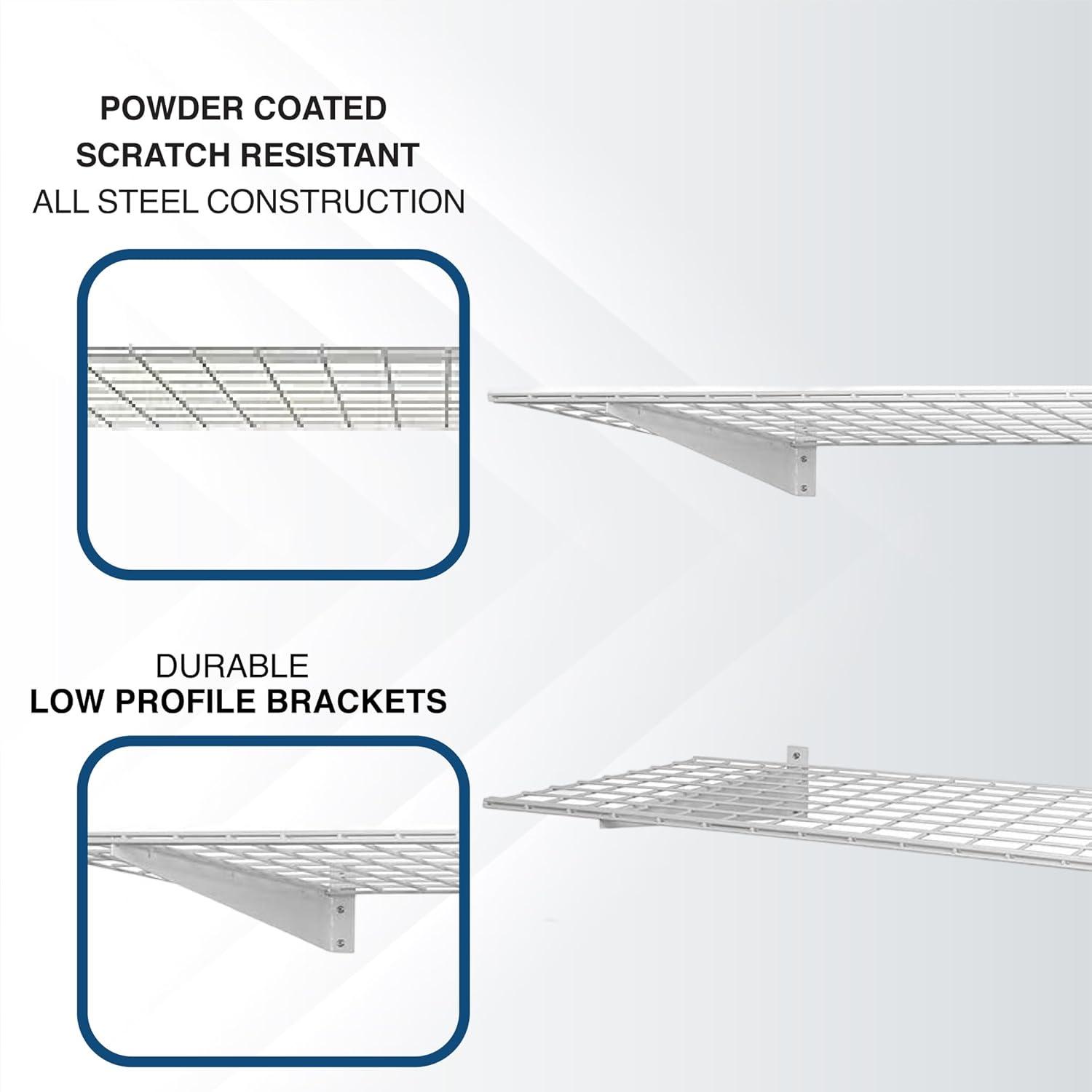 Hyloft HyLoft Steel Wall Garage Storage Shelves, Pack of 2-Shelves (Set of 2)