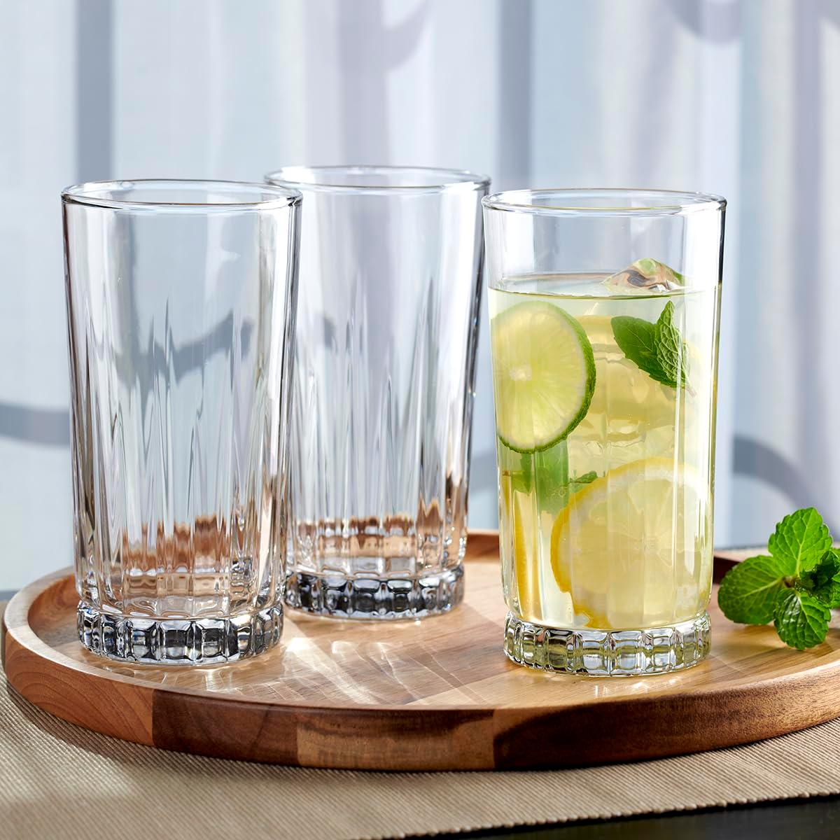 BETOFUL Drinking Glasses Set, 16 Piece Set