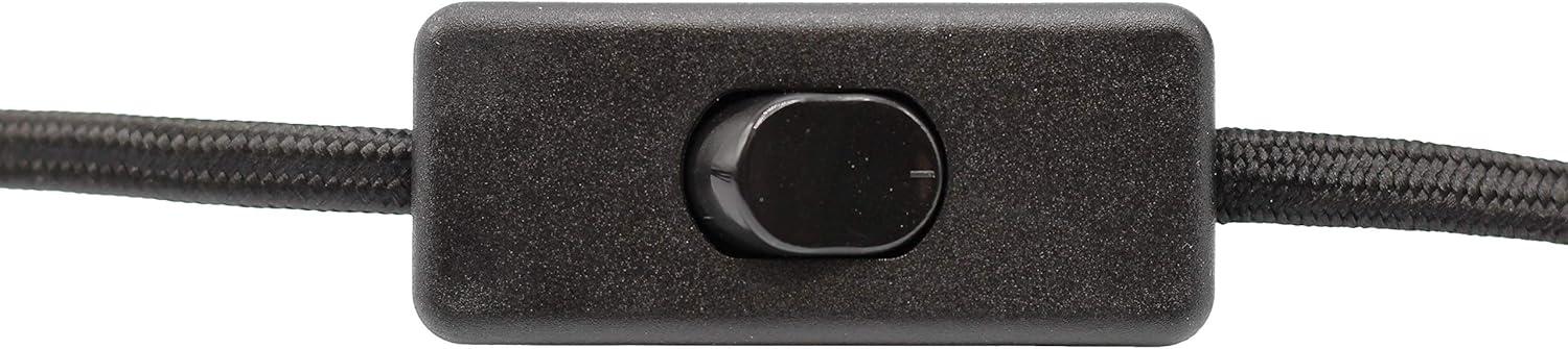 Industrial Hanging Pendant Light with Plug in Cord, Vintage Wire Cage Lamp for Kitchen Island Dining Room Farmhouse, 15 Cord with On Off Switch (Matte Black)