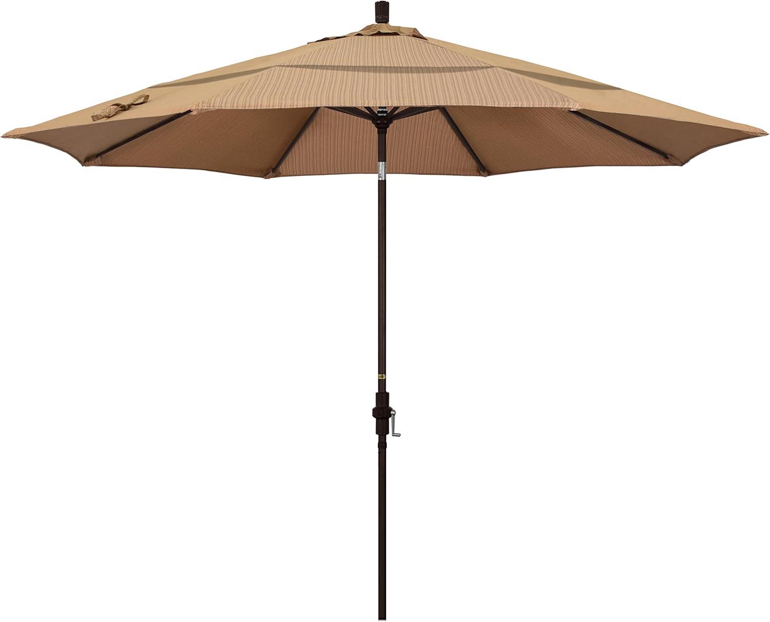 11 ft. Bronze Aluminum Patio Umbrella with Terrace Sequoia Canopy