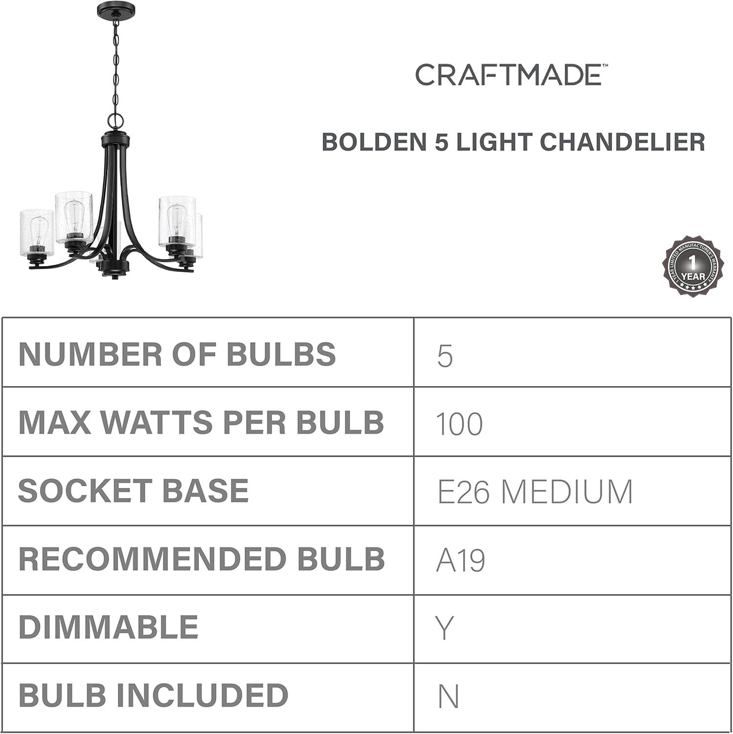 5 - Light Dimmable Empire Chandelier