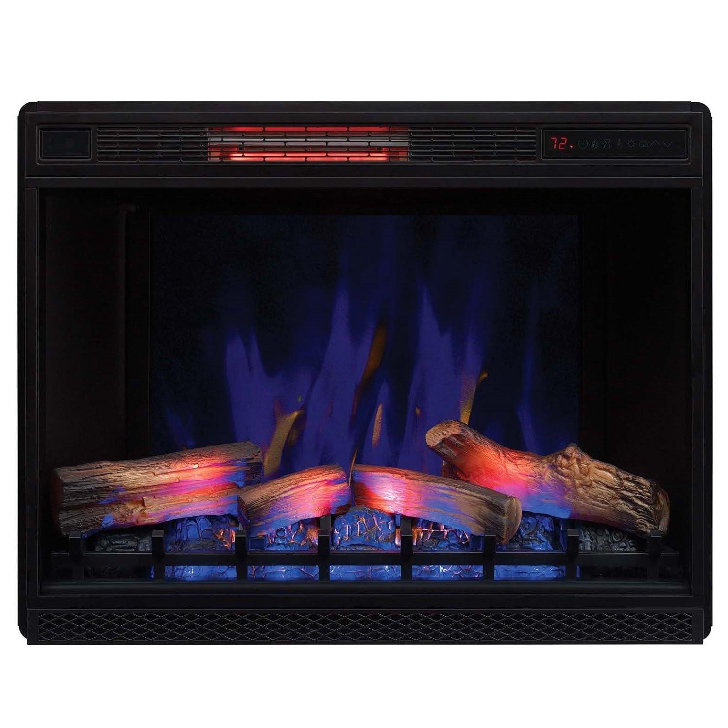Classic Flame 33" 3D Spectrafire Plus Infrared Electric Fireplace Insert - Black, 33II042FGL