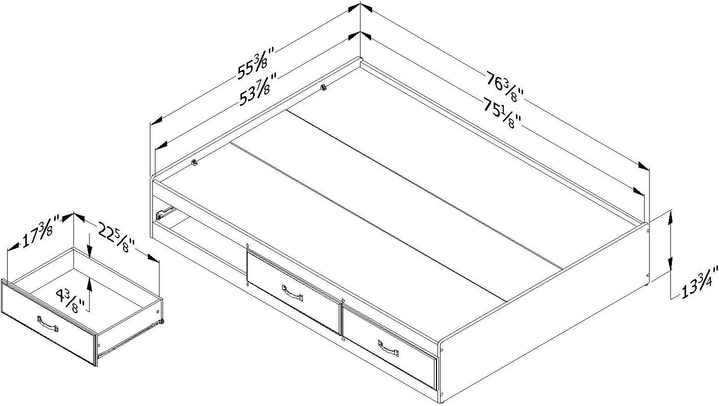 Cubby Kids Standard Kids Bed with Drawers