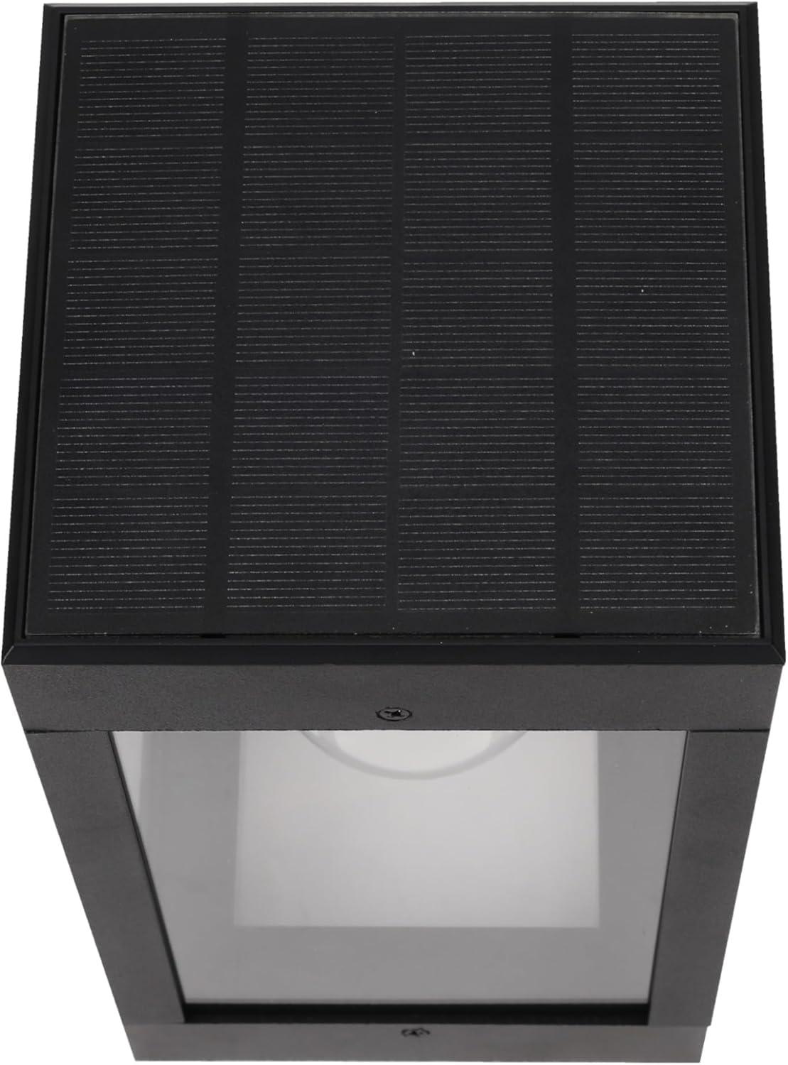 60 Lumens Solar Outdoor Black Aluminum Wall Light Integrated LED Edison Bulb