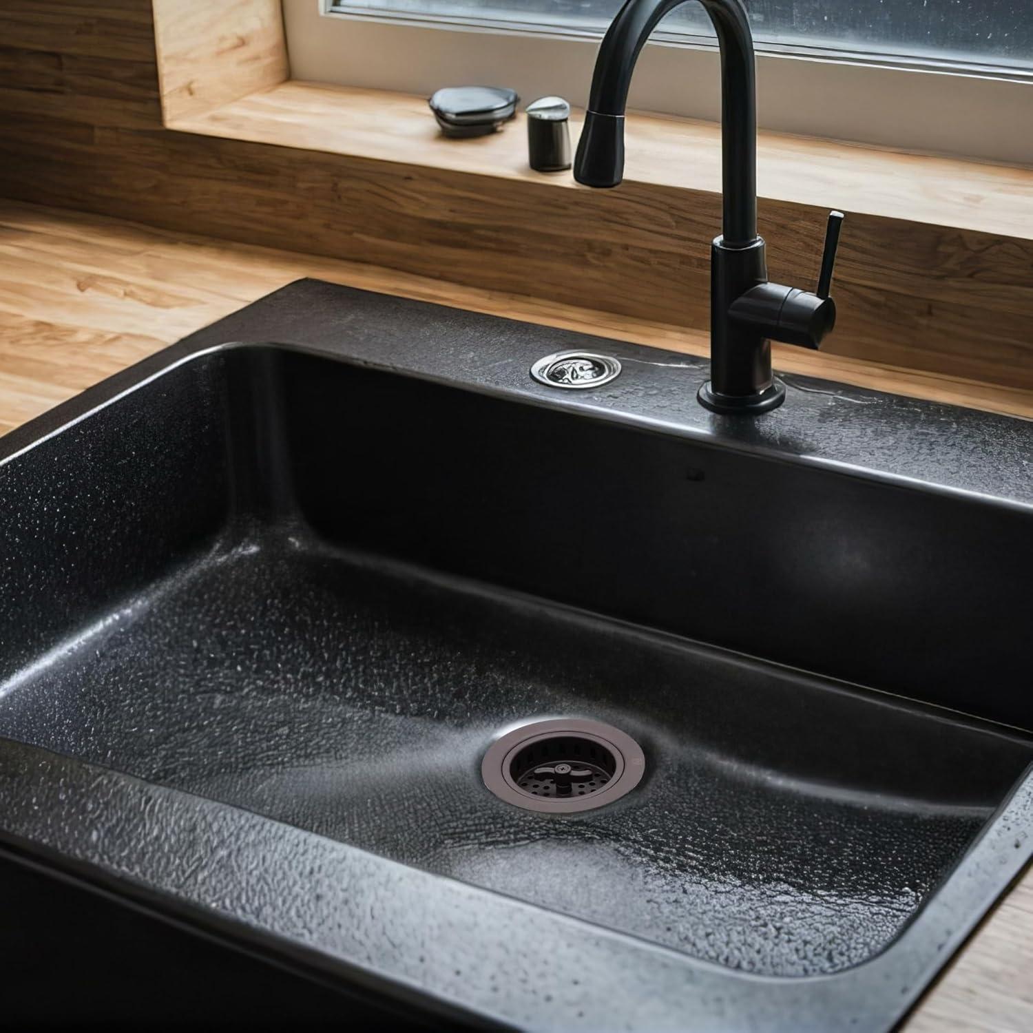 3-1/2" Wing Nut Twist Style Kitchen Sink Basket Strainer