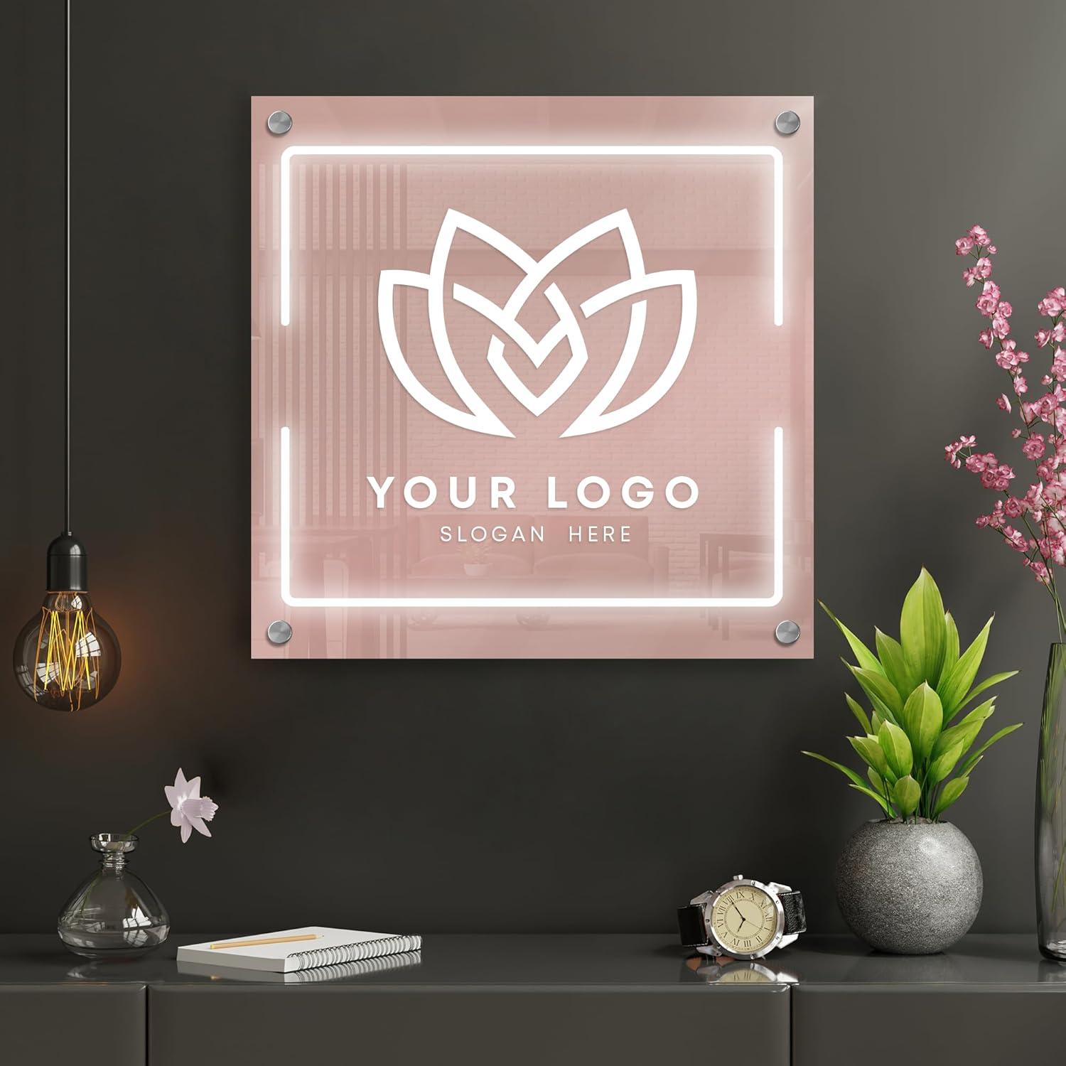 Personalized Floating Acrylic Business Sign