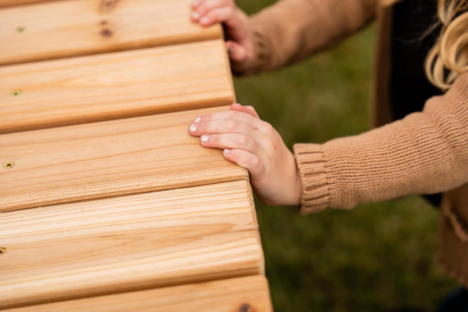 Rectangular Cedar Outdoor Picnic Table