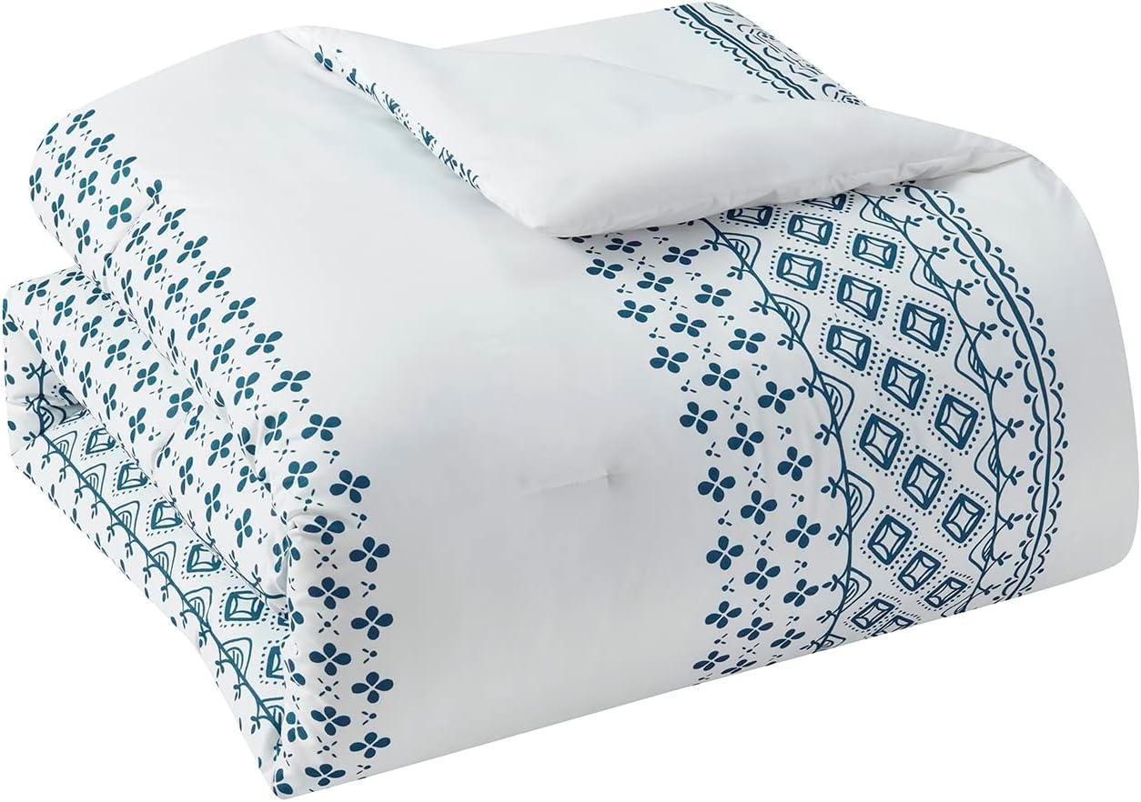 VCNY Denim 3-Piece Geometric Stripe Comforter Set