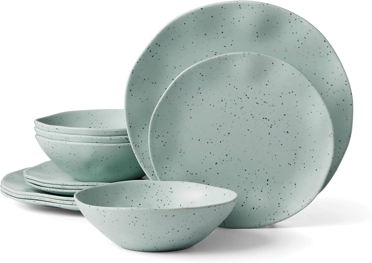 Oneida Terrazzo Melamine 12 Piece Dinnerware Set