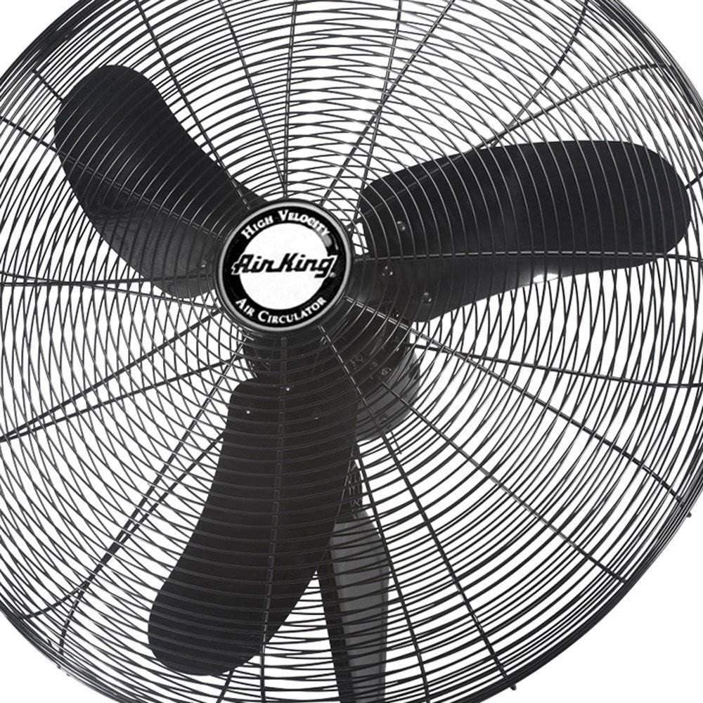 Industrial Black 30-Inch Oscillating Wall Mount Fan