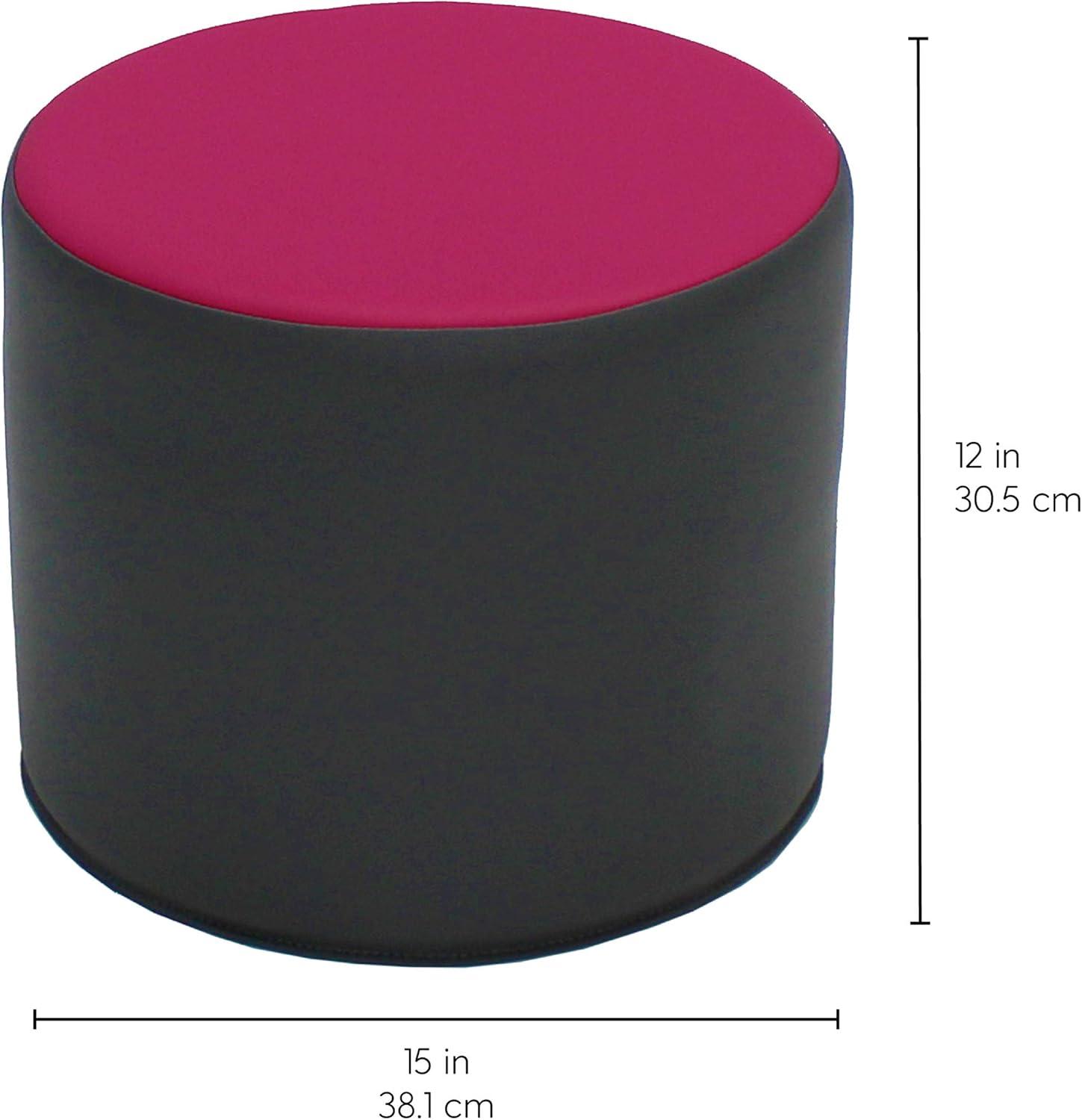 SoftScape 15" Round Multicolor Foam Ottomans Set