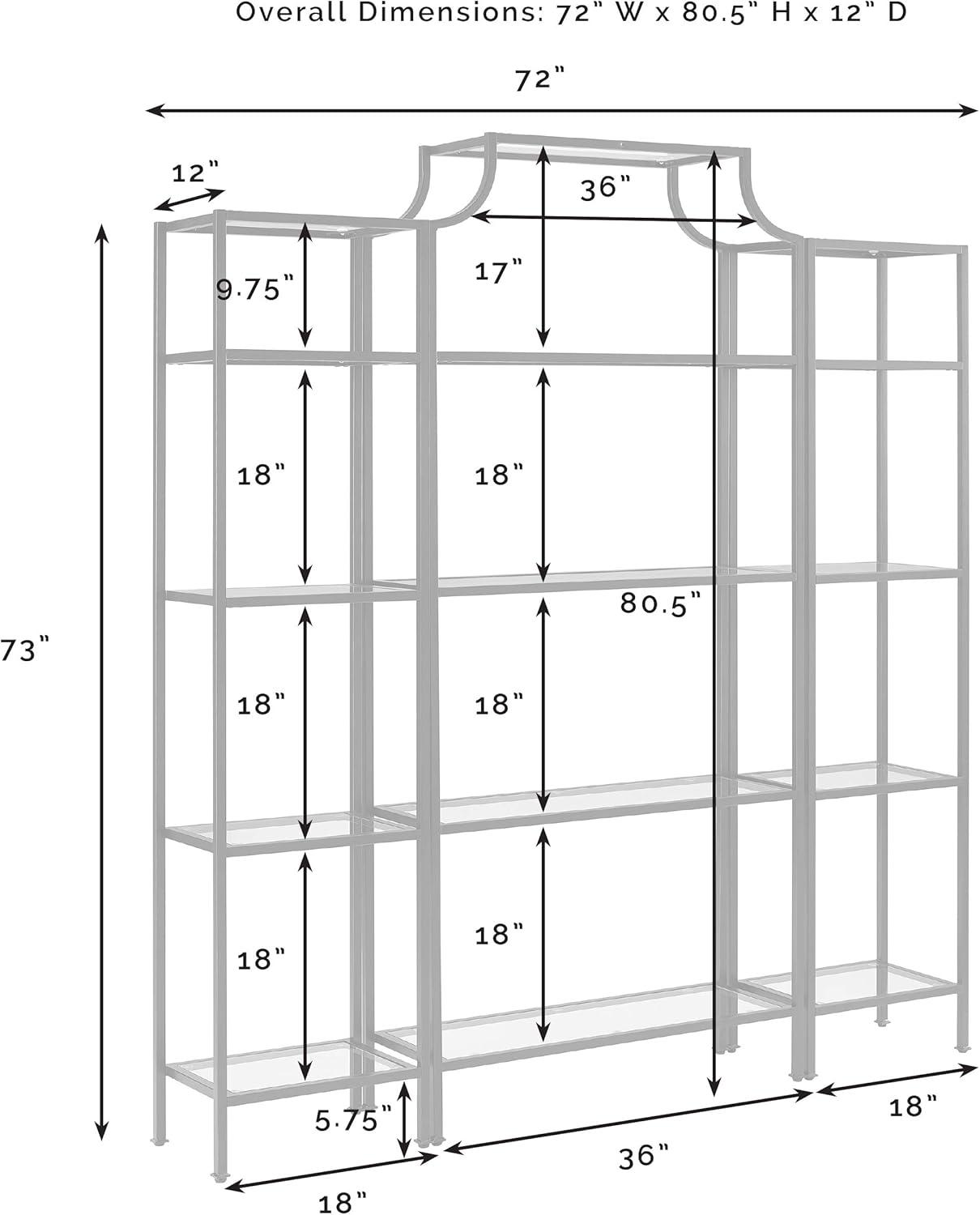 80.5" 67" Aimee Etagere Set - Crosley