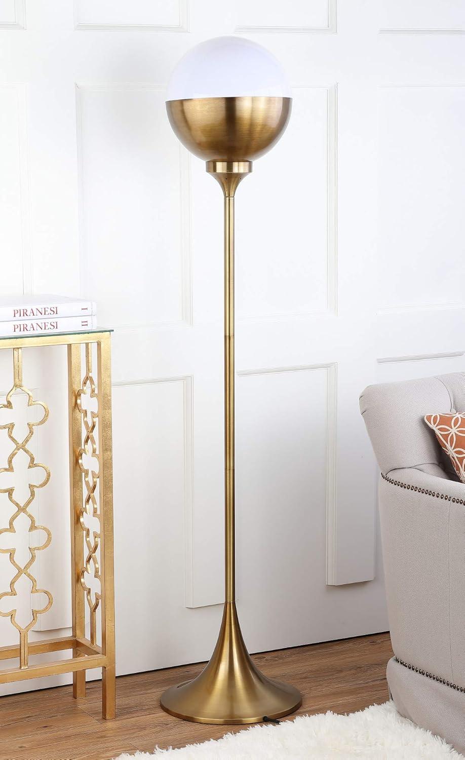 Renato Floor Lamp - Brass Gold - Safavieh