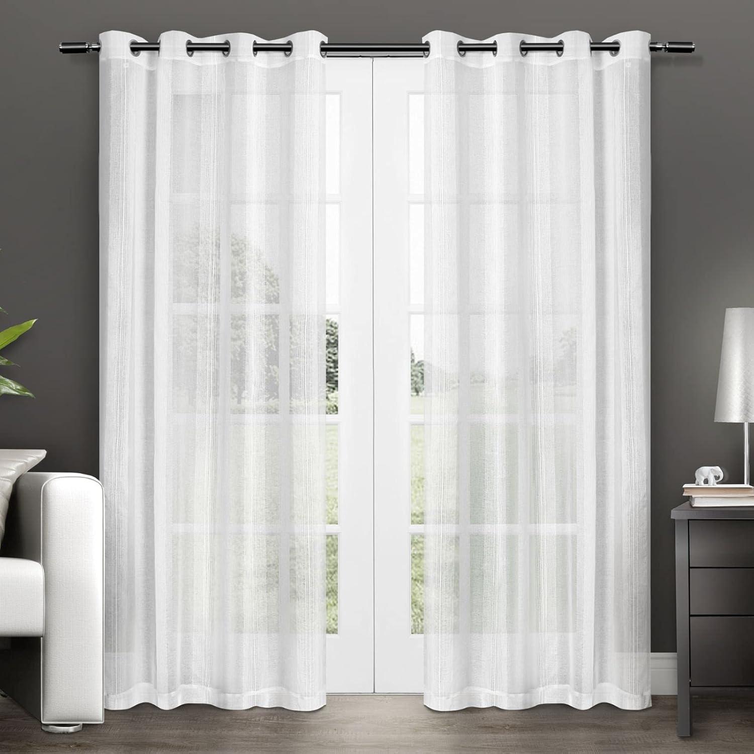 Gabbie Polyester Sheer Curtain Pair (Set of 2)