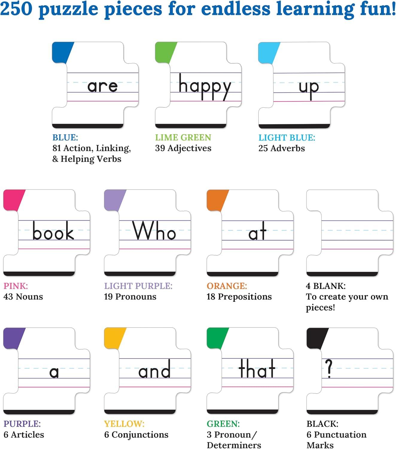 Carson Dellosa Big Box of Sentence Building Puzzle (250 pieces) Grade K-3