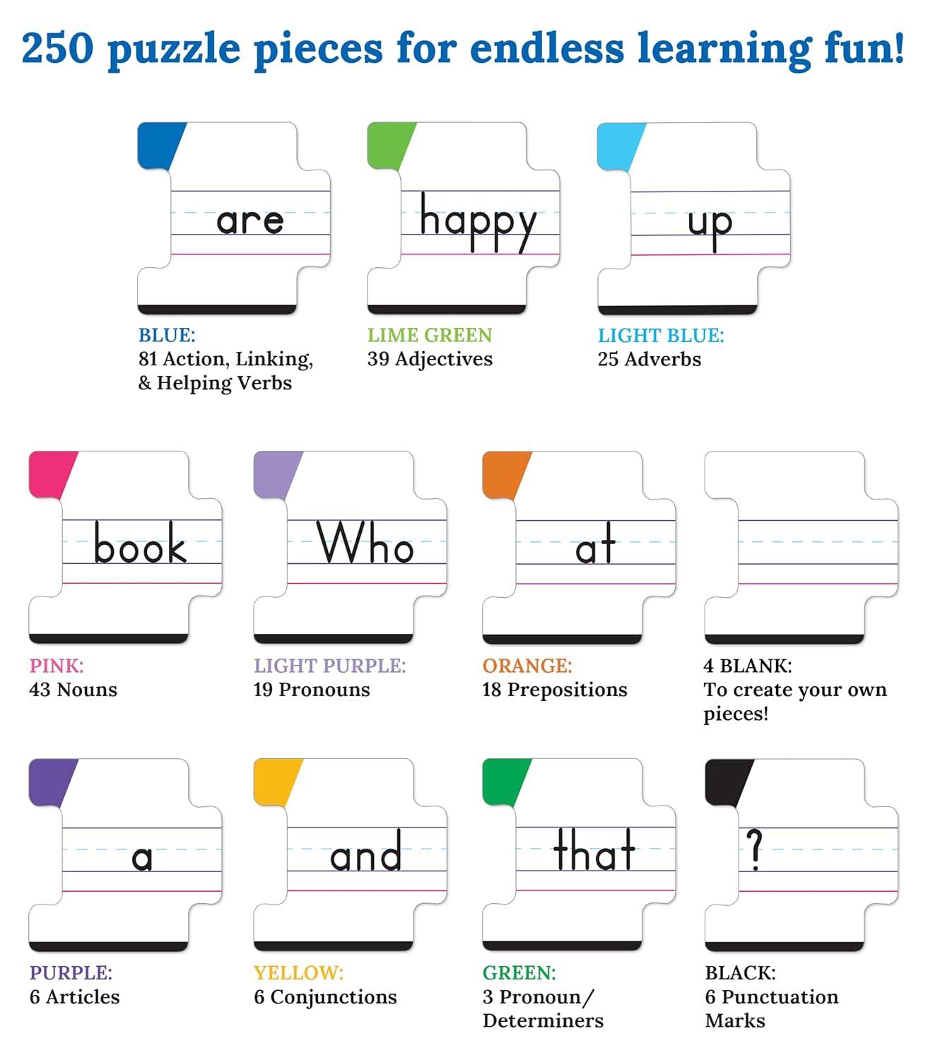 Carson Dellosa Big Box of Sentence Building Puzzle (250 pieces) Grade K-3