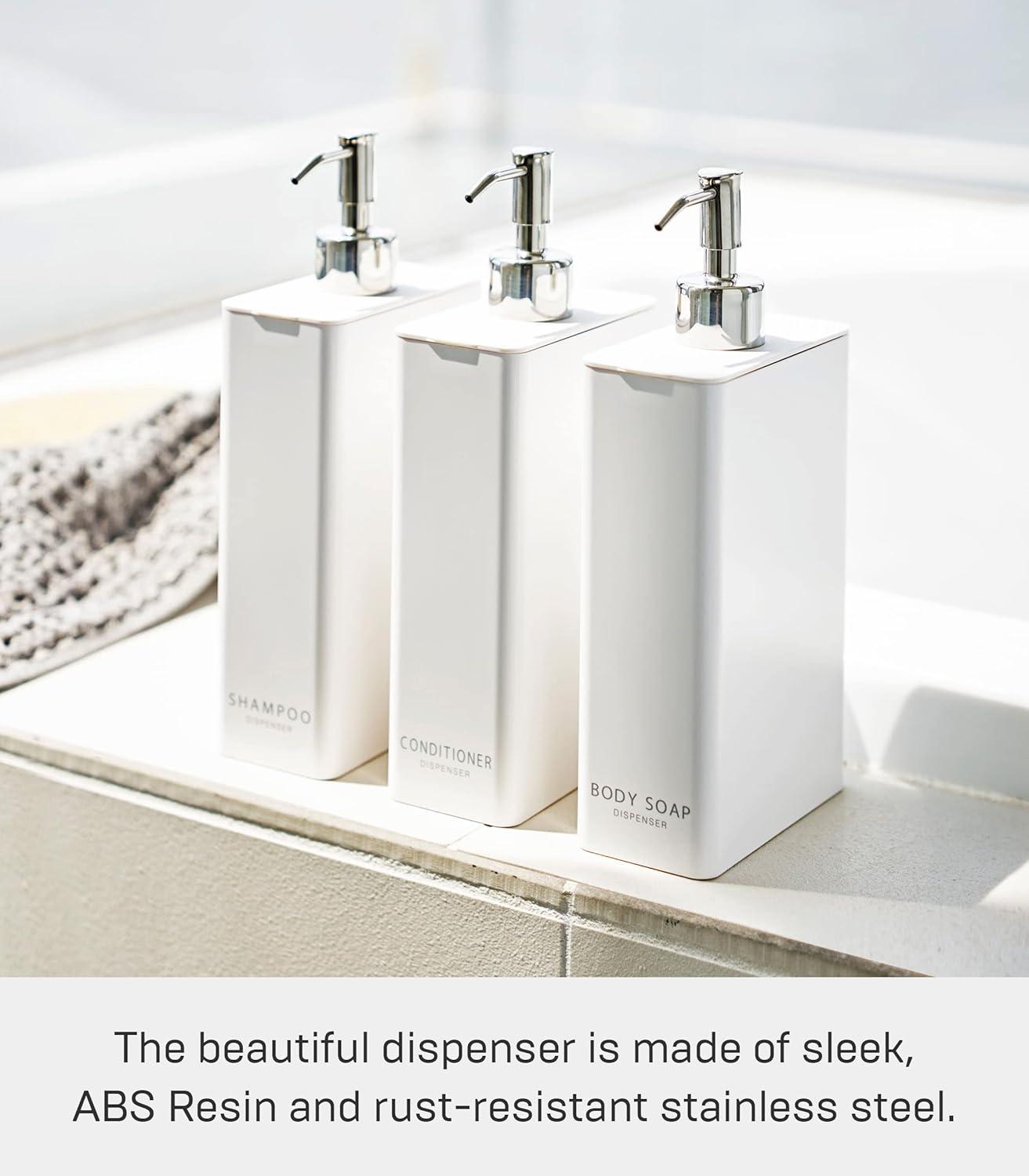Yamazaki Home Yamazaki Home Dispenser, Contemporary Bottle Pump For Shower, 24 fluid oz., 700 ml
