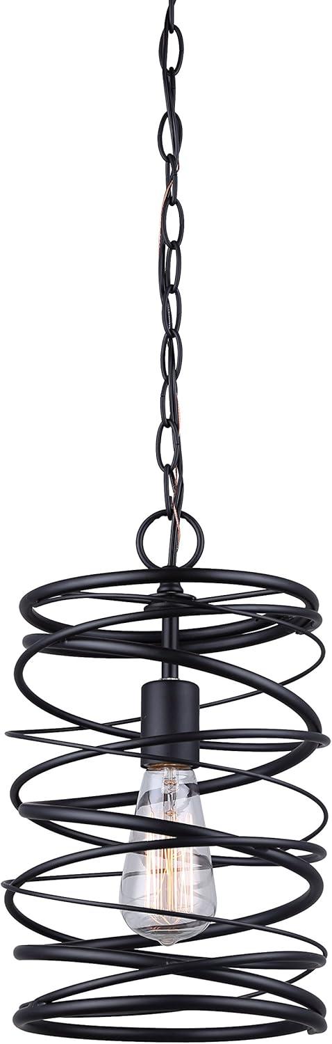 Ryland 14" Matte Black Incandescent Mini Pendant Light