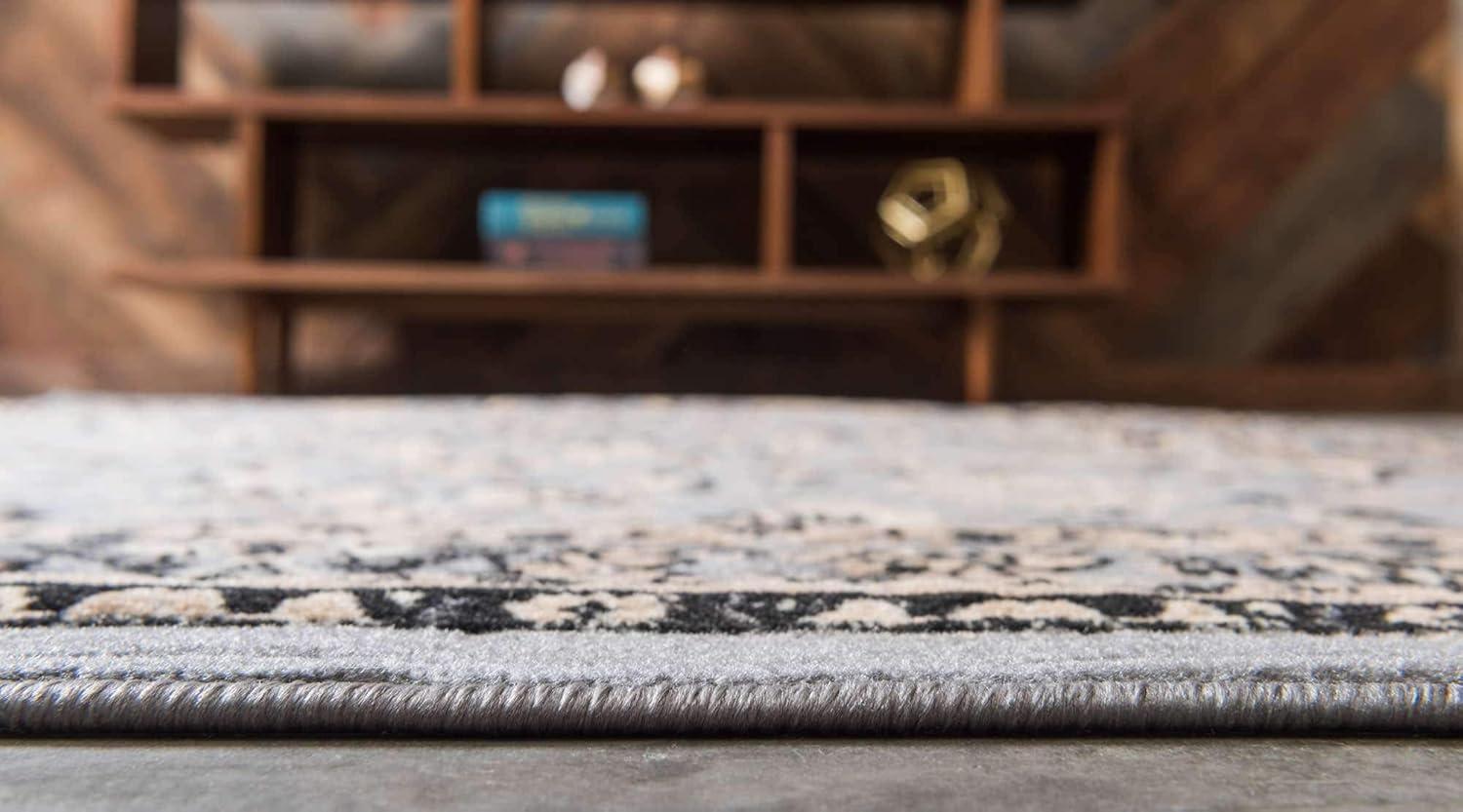Unique Loom 6' 0 x 9' 0 Sialk Hill Washington Gray Area Rug
