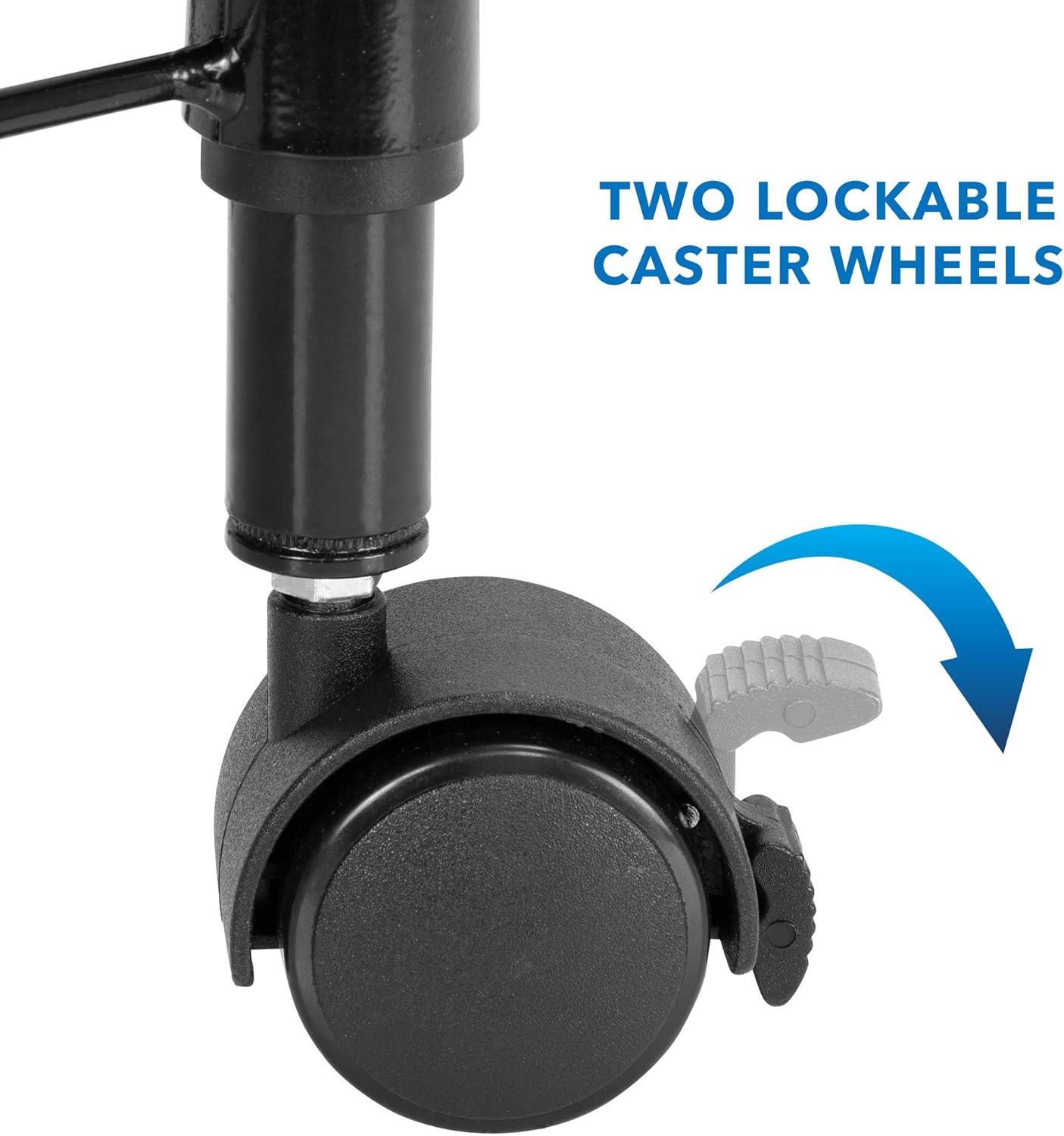 Mount-It! Under Desk Printer Stand with Wheels & Storage Shelf for Office and Home Use, 2 Tiers