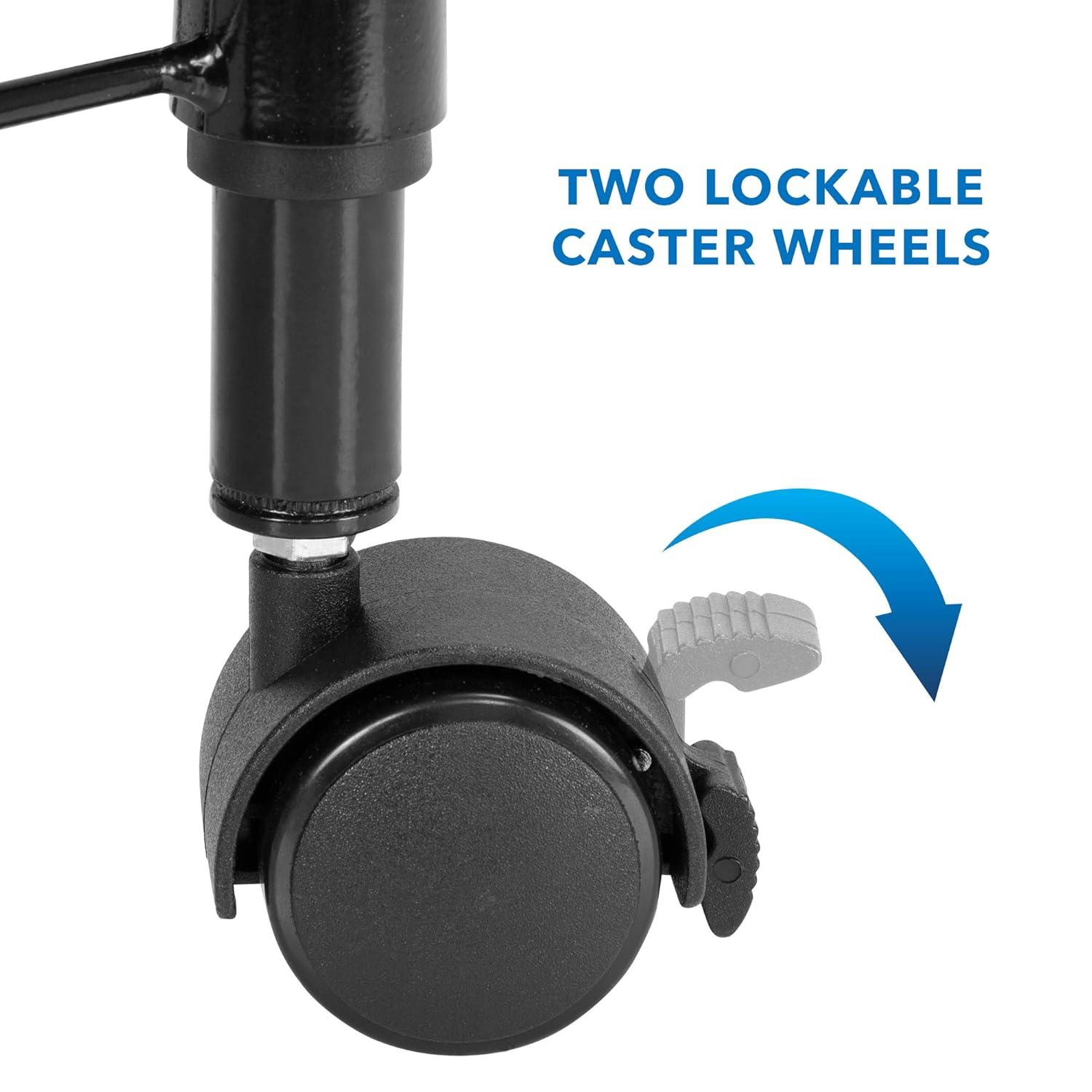 Mount-It! Under Desk Printer Stand with Wheels & Storage Shelf for Office and Home Use, 2 Tiers