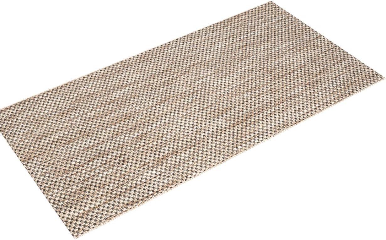 Courtyard CY8521 Power Loomed Indoor/Outdoor Area Rug - Natural/Black - 4'x5'7" - Safavieh..
