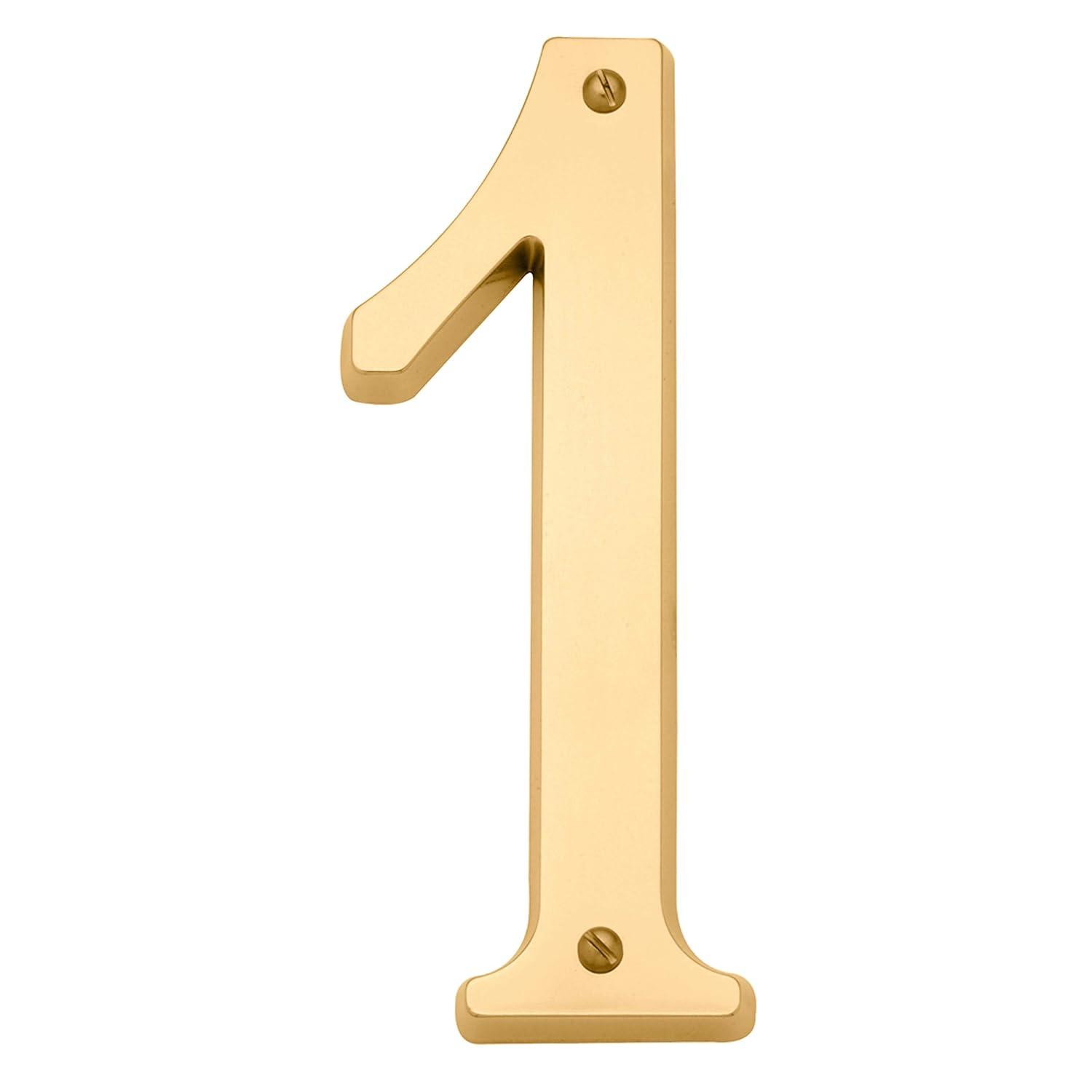 4.75" H Brass House Number