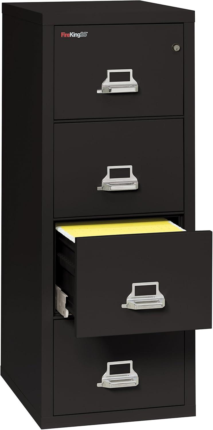 Fireproof 17.75'' Wide 4 -Drawer Steel File Cabinet