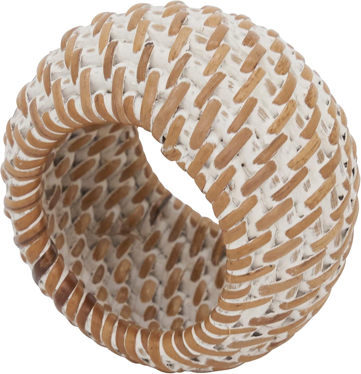 Avignon Woven Design Rattan Napkin Ring