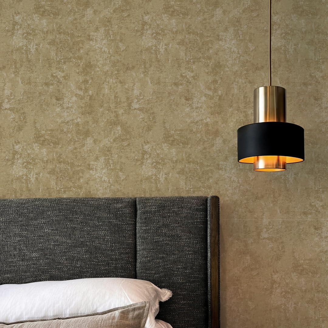 Tempaper & Co. Distressed Gold Removable Peel and Stick Wallpaper, Gold Leaf, 28 sq ft: Nursery, Botanical, Vinyl, Self-Adhesive