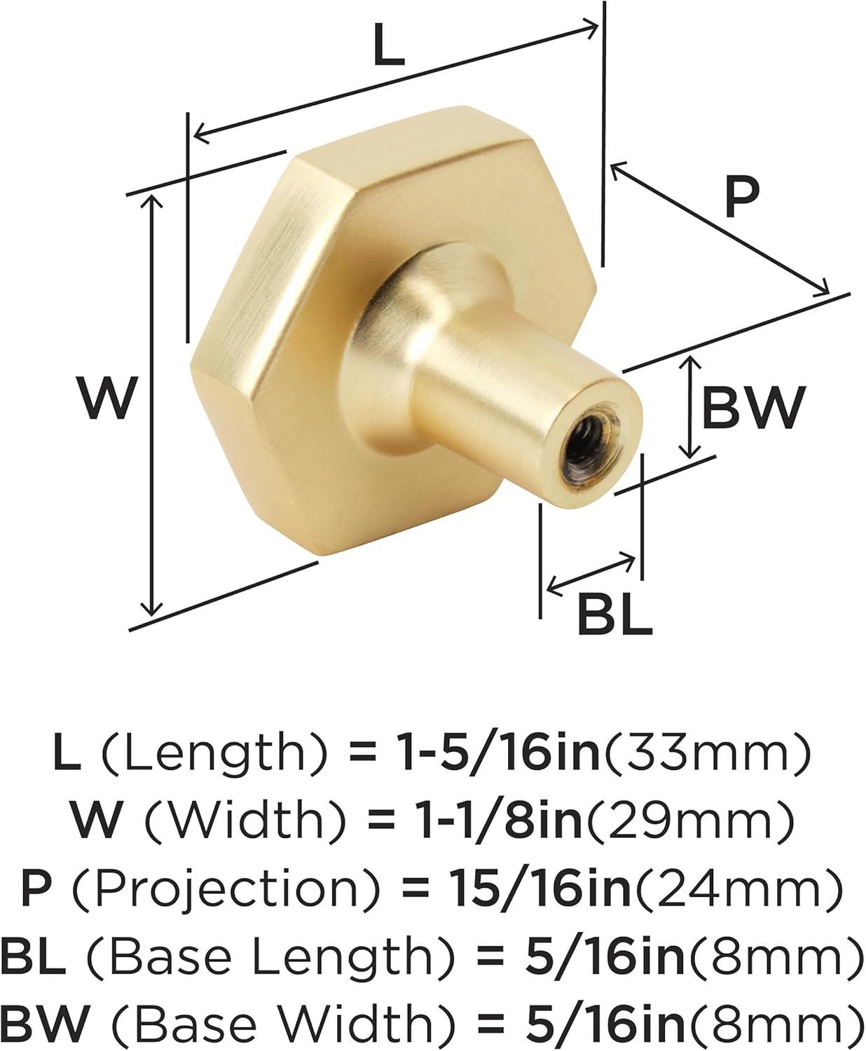 Accents 1 5/16" Length Geometric Knob Multipack (Set of 2)