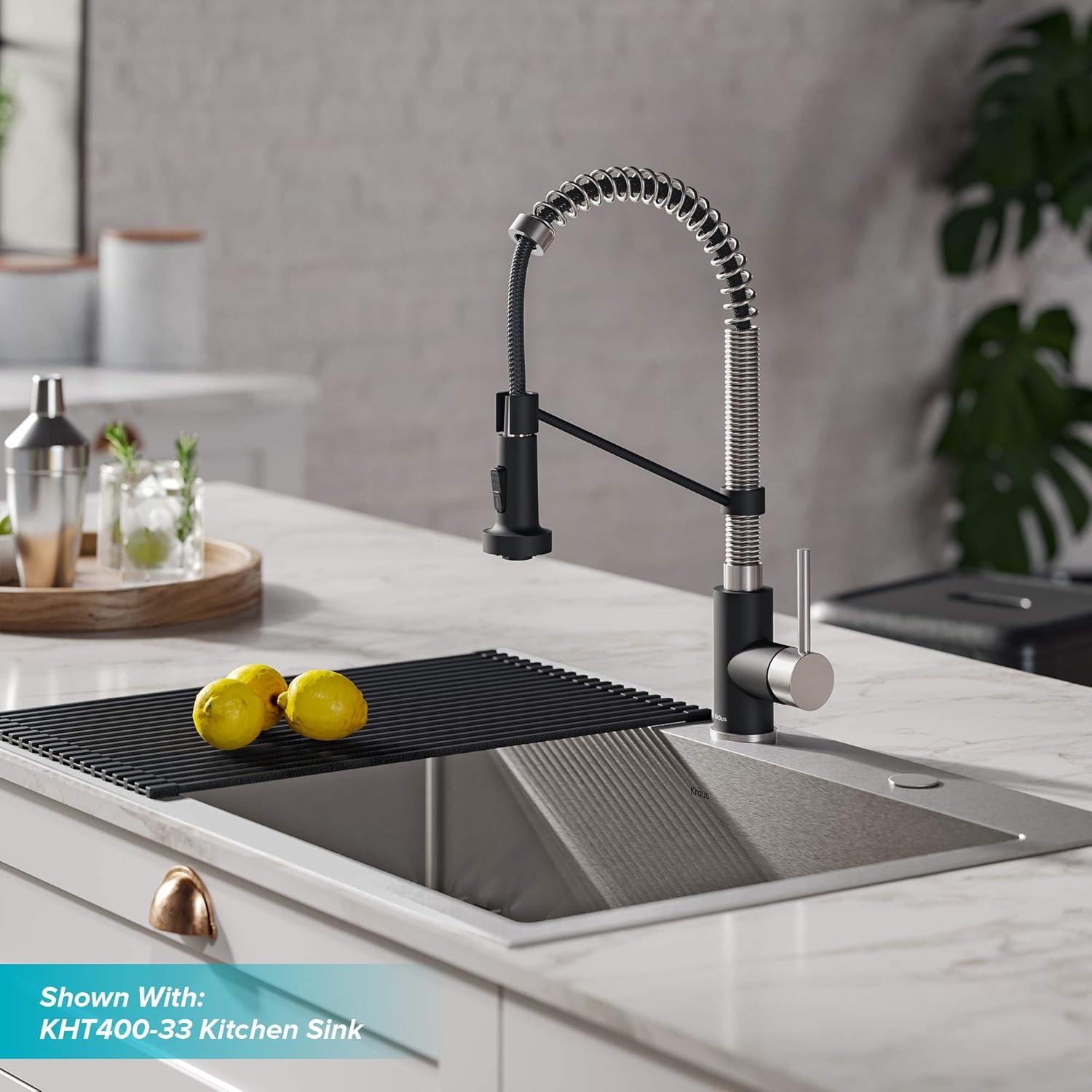 KRAUS Bolden Commercial Style 2-Function Single Handle Pull Down Kitchen Faucet