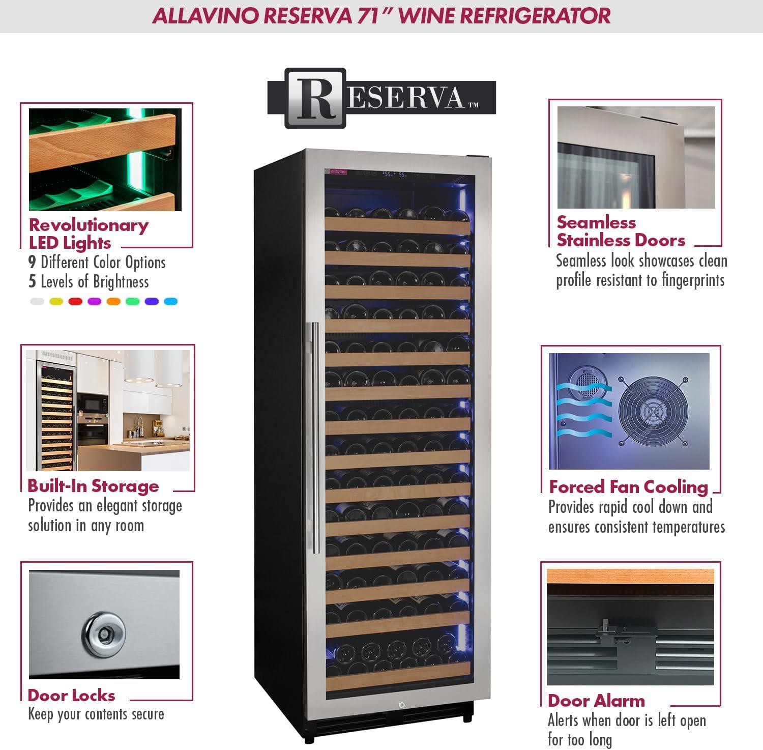 Allavino Single Zone 23.5'' 163 Bottle Wine Refrigerator