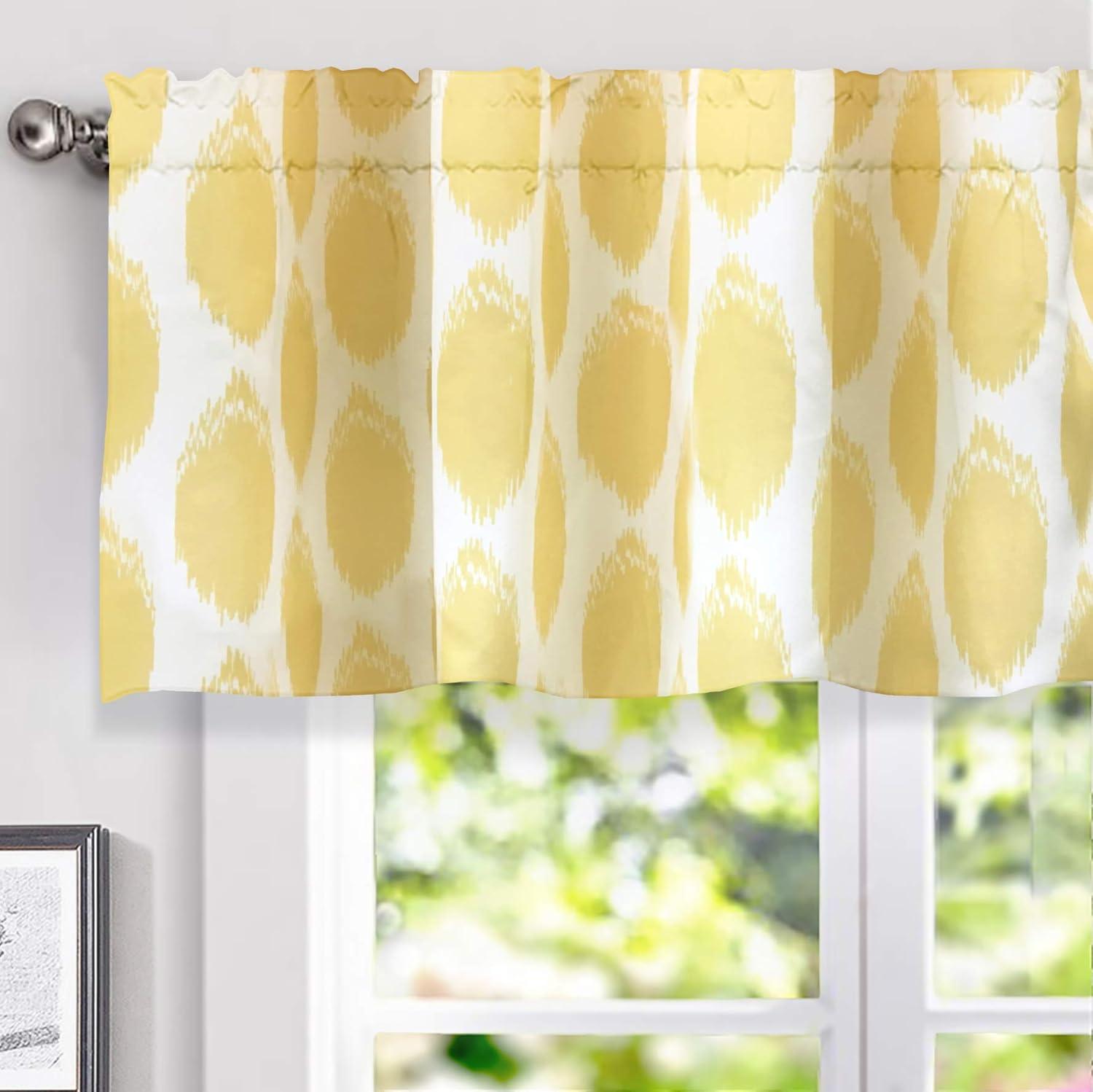 Charo Geometric Tailored 52'' W Window Valance in