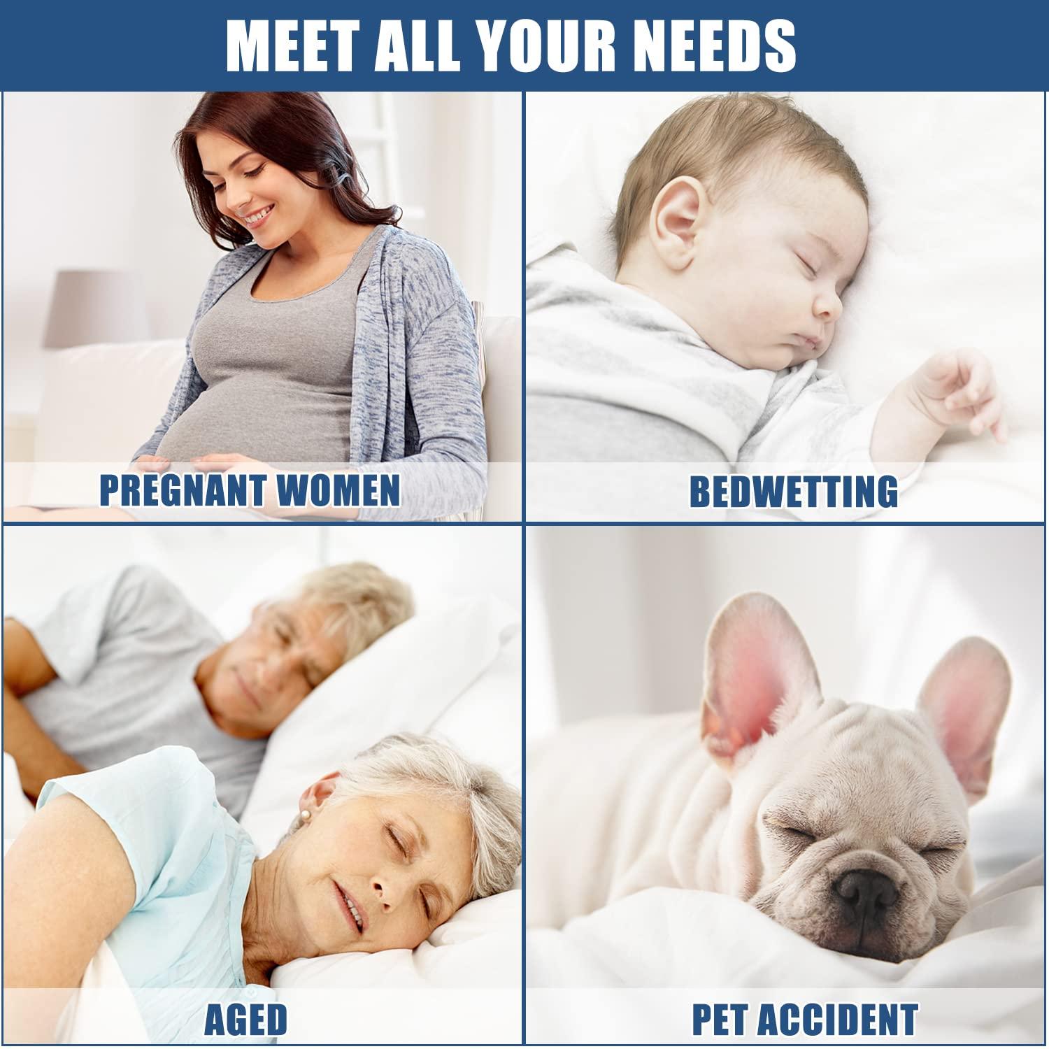 2 Pack Twin Waterproof Mattress Protector Deep Pocket Mattress Cover, Soft Breathable Mattress Pad, Fitted Noiseless Waterproof Bed Cover Stretch to 19"