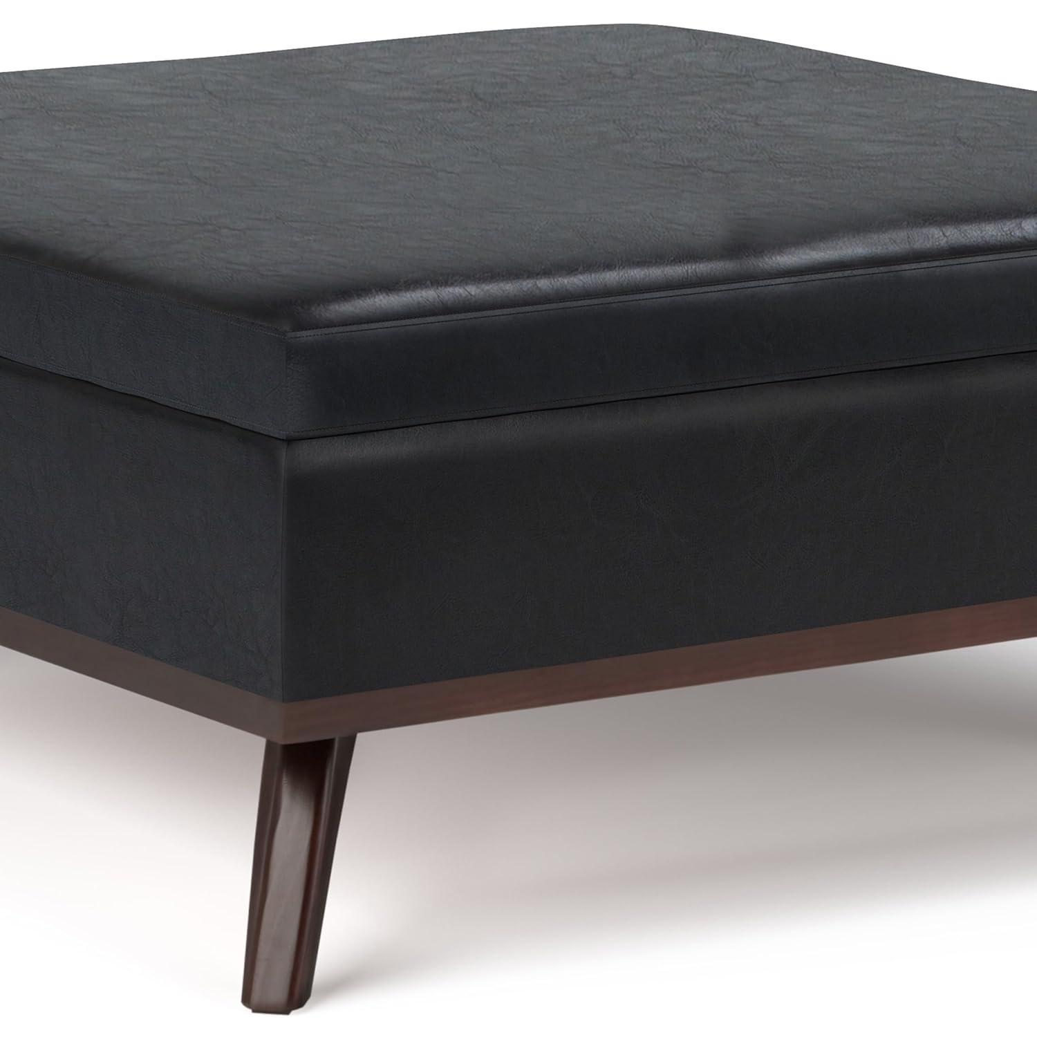 Simpli Home Owen Faux Leather Ottoman