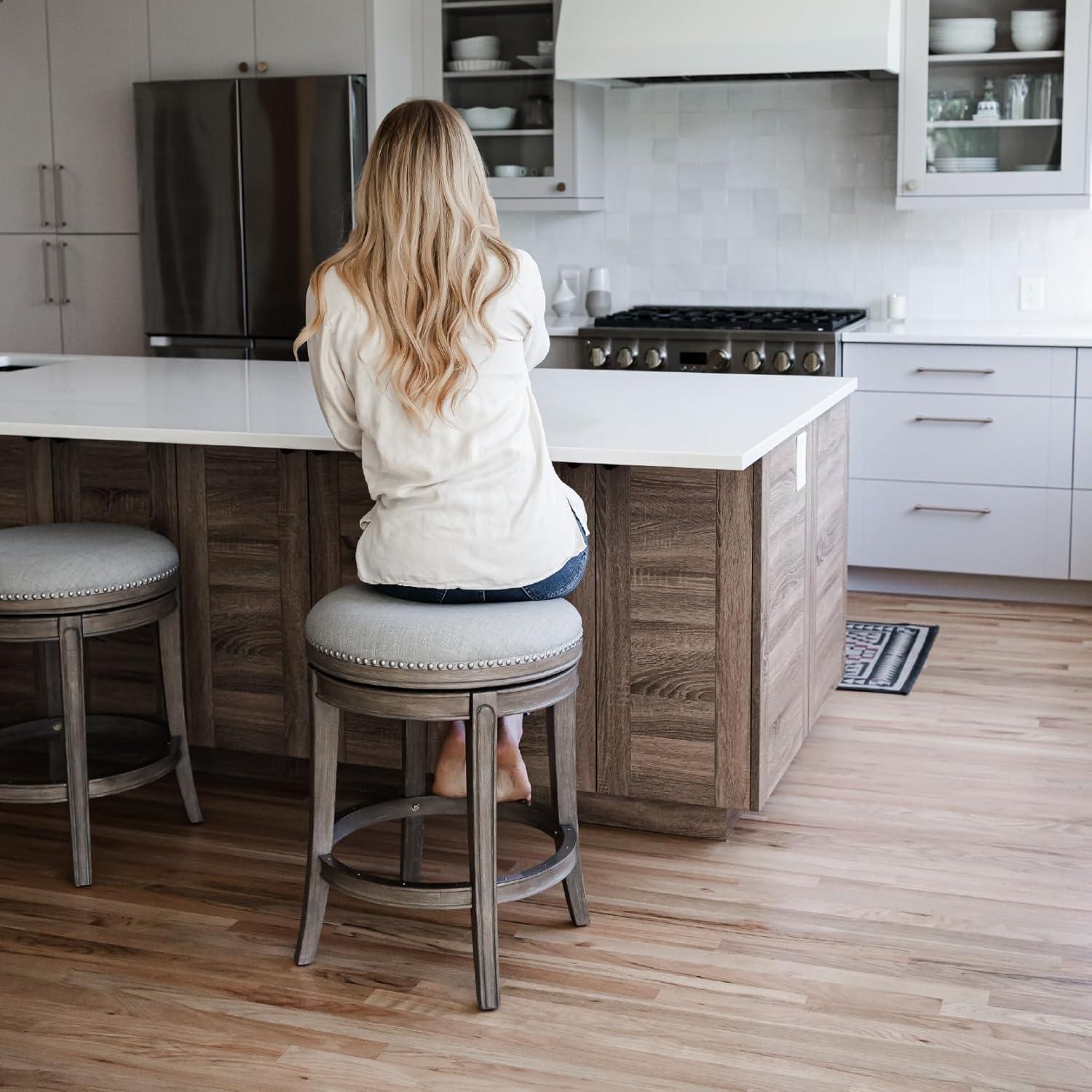 Maven Lane Maven Lane Alexander Stool with Fabric Upholstery