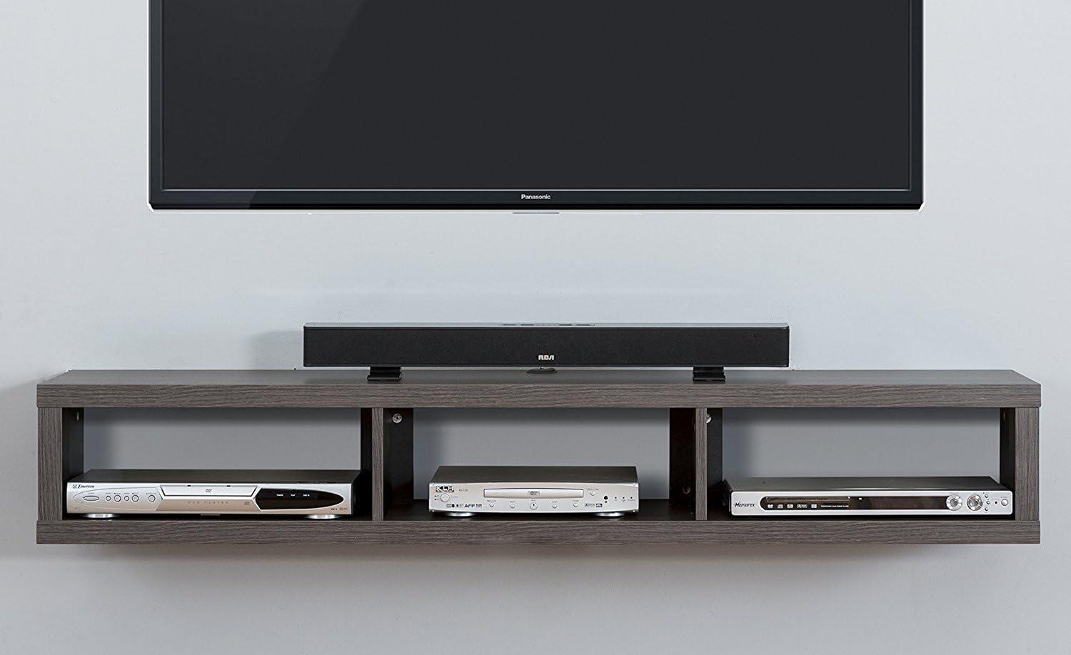 Shallow Wall Mounted A/V Console TV Stand for TVs up to 60" - Martin Furniture