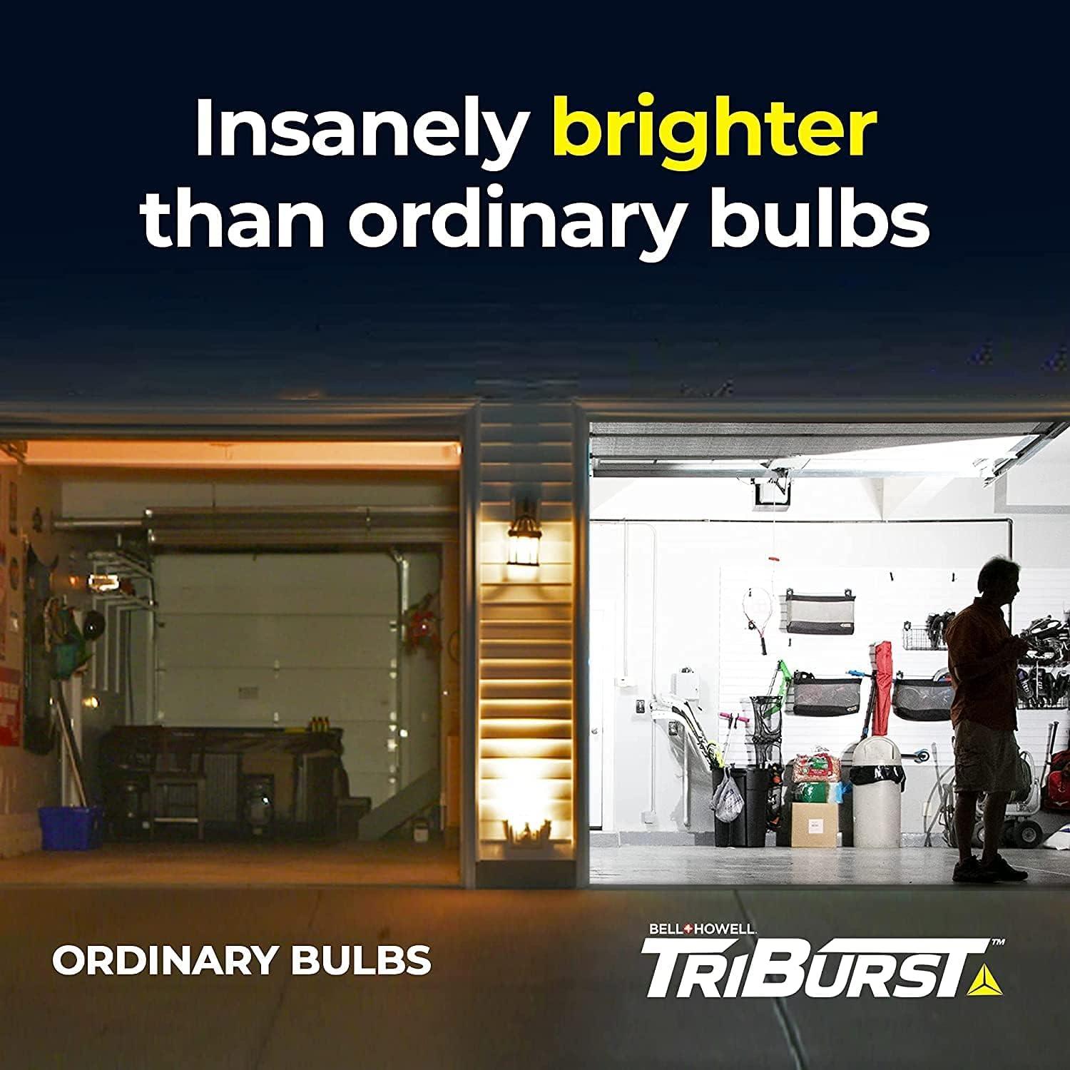 Bell+Howell Triburst Motion Sensor Technology, ASON TV 4000 Lumens / 6500 Kelvin Indoor Lights S/4, Ultra Bright with 144 LED Bulbs and Multi-Directional Triple Panel Bedroom, Garage, Ceiling