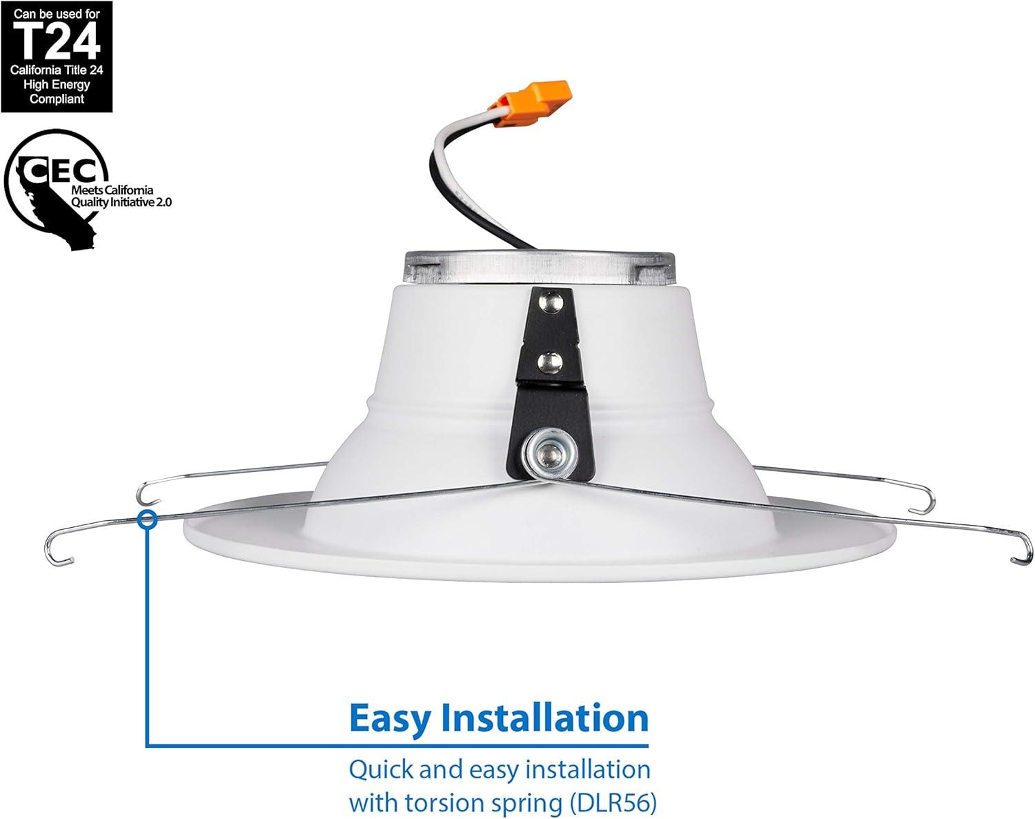 Bright White 4000K LED Energy Star Downlight in Aluminum Trim