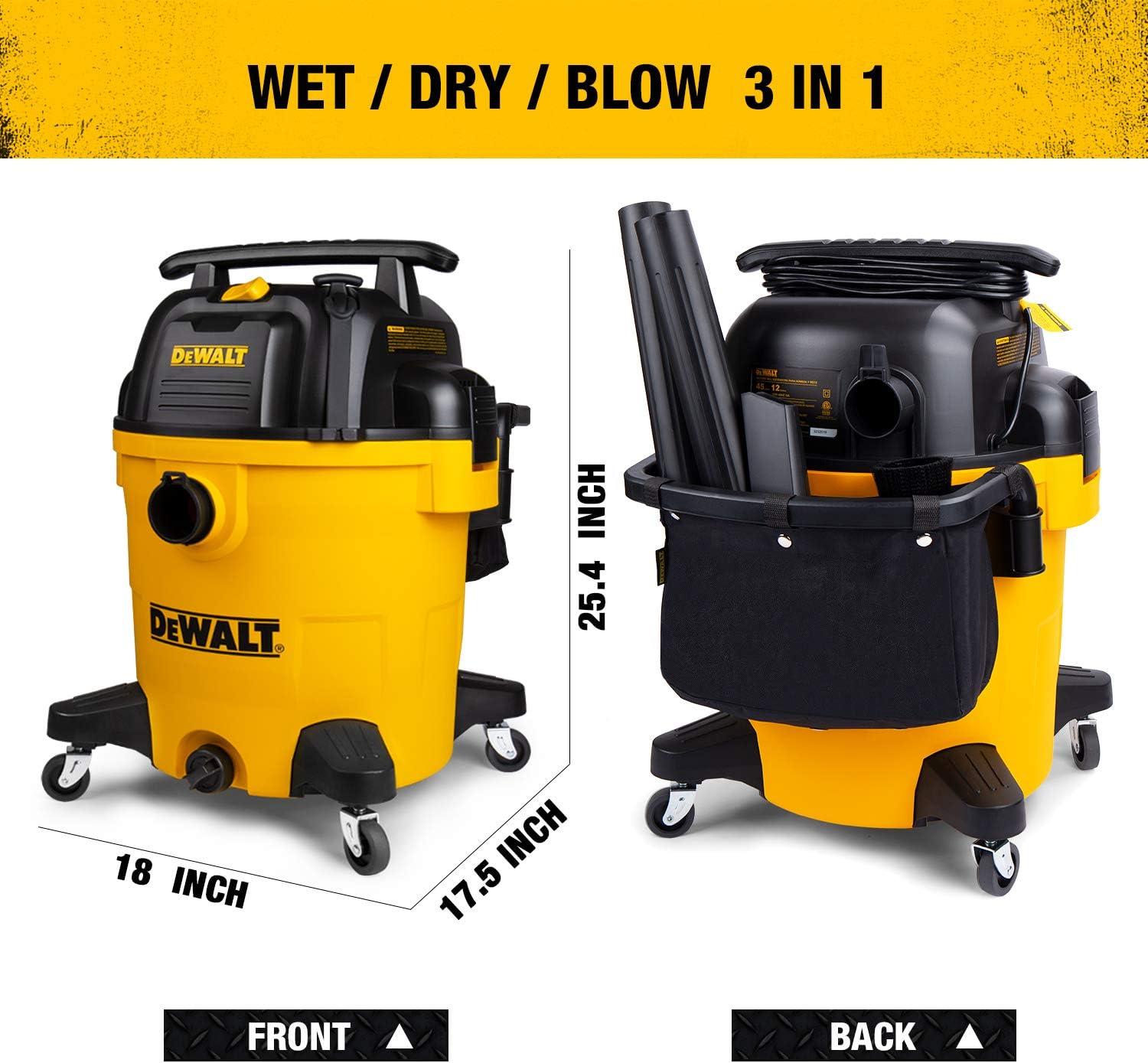 DeWalt 12 Gallon Yellow Poly Wet/Dry Shop Vacuum