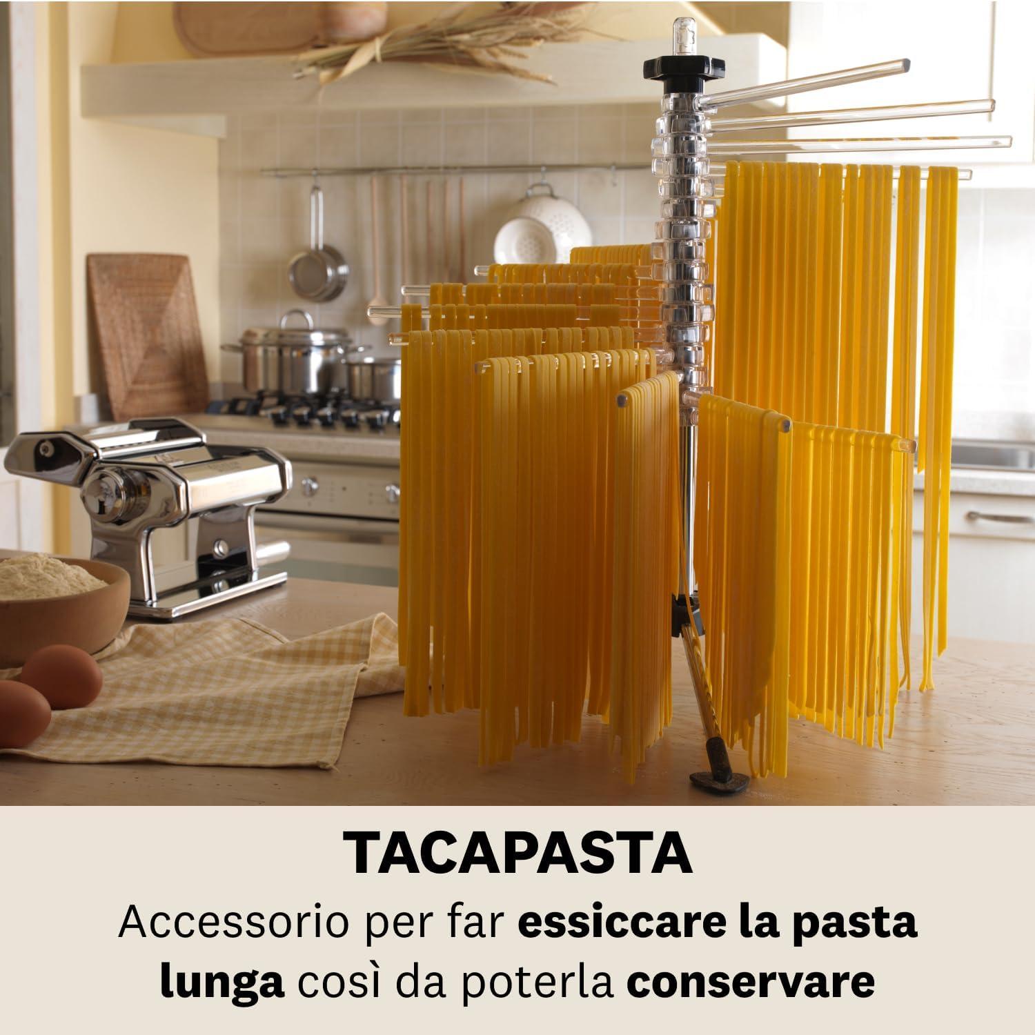 Marcato Atlas Collapsible Pasta Drying Rack, Made In Italy, Clear