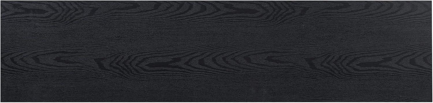 Evelyn&Zoe Elmwood Rectangular TV Stand for TV's up to 75", Black Grain