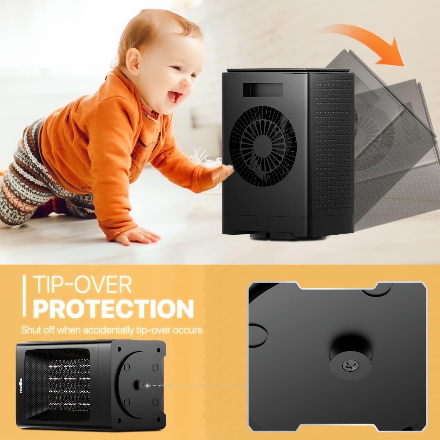 MoNiBloom MoNiBloom 1500 Watt 5110 BTU Electric Compact Space Heater , Remote Included and with Digital Display