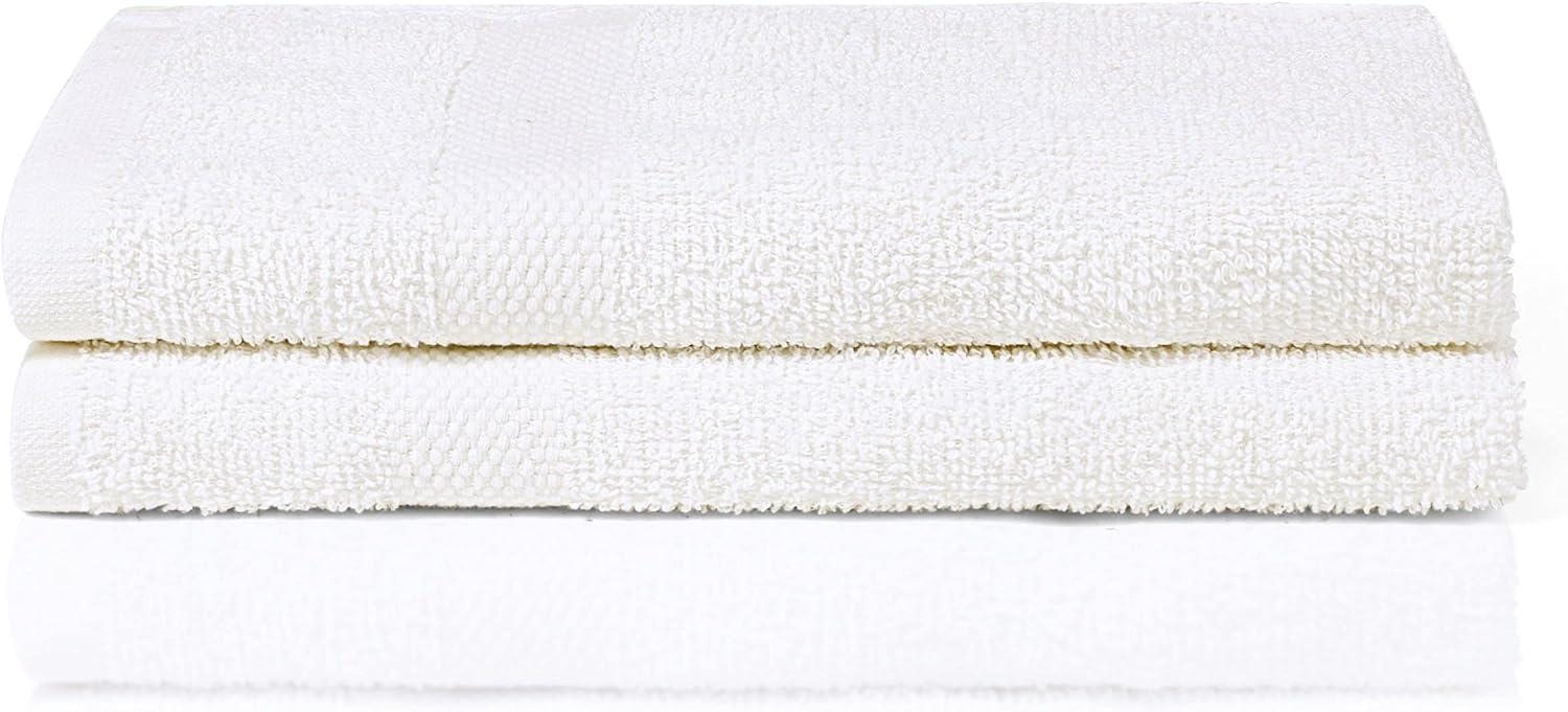 Simpli-Magic 100% Ringspun Cotton Luxury Bathroom Towel Set for Hotel & Spa, 8-Piece, White