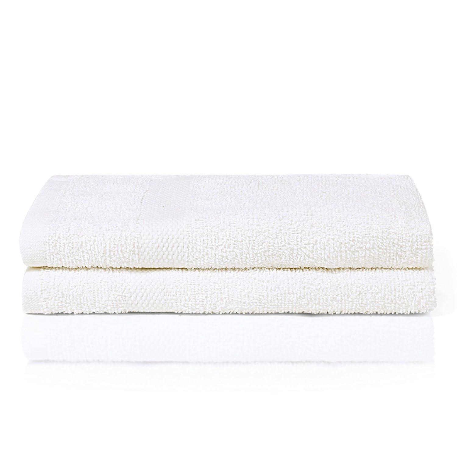 Simpli-Magic 100% Ringspun Cotton Luxury Bathroom Towel Set for Hotel & Spa, 8-Piece, White