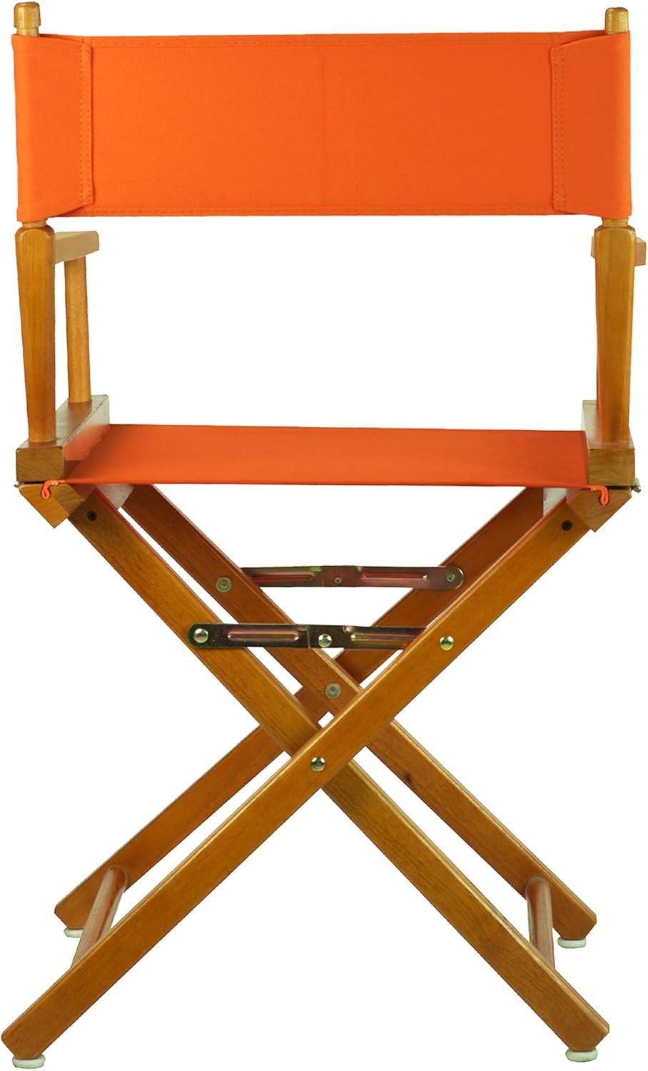 "18" Director's Chair Honey Oak Frame-Tangerine Canvas"